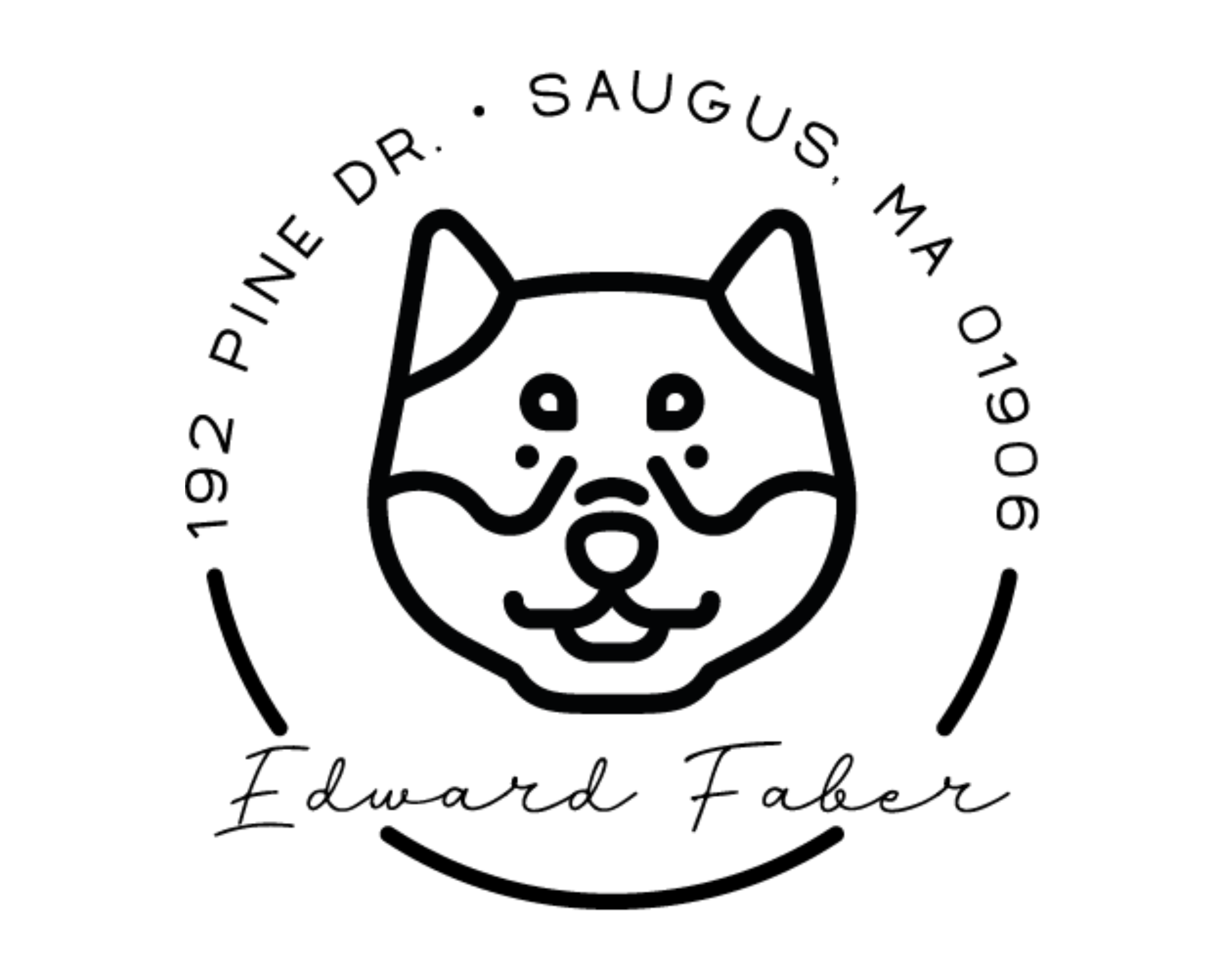 Personalized Book Self Ink Stamp - DOGRND-Shiba_Inu