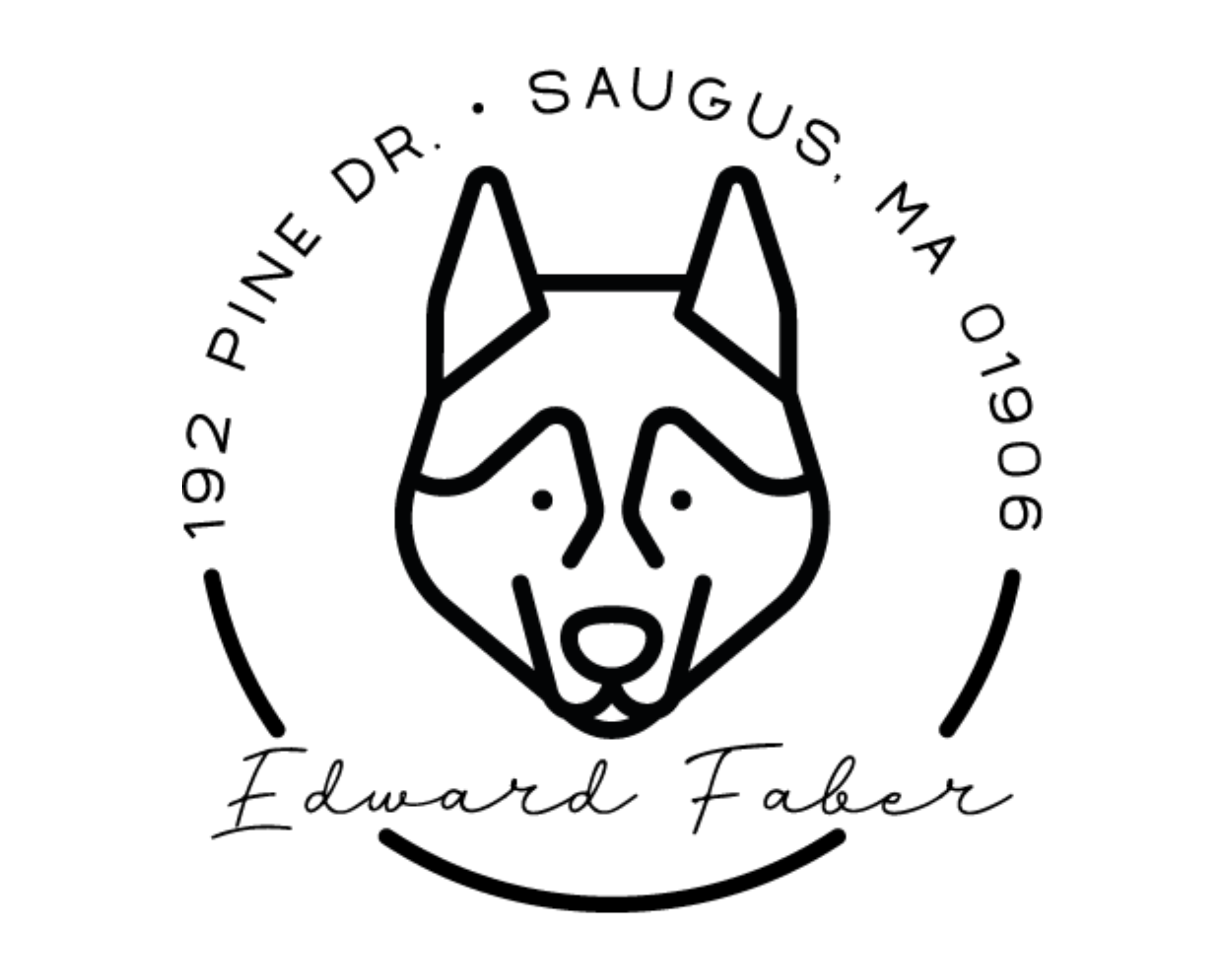 Personalized Book Self Ink Stamp - DOGRND-Siberian_Husky