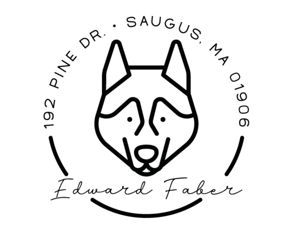 Personalized Book Wooden Handle Stamp - DOGRND-Siberian_Husky