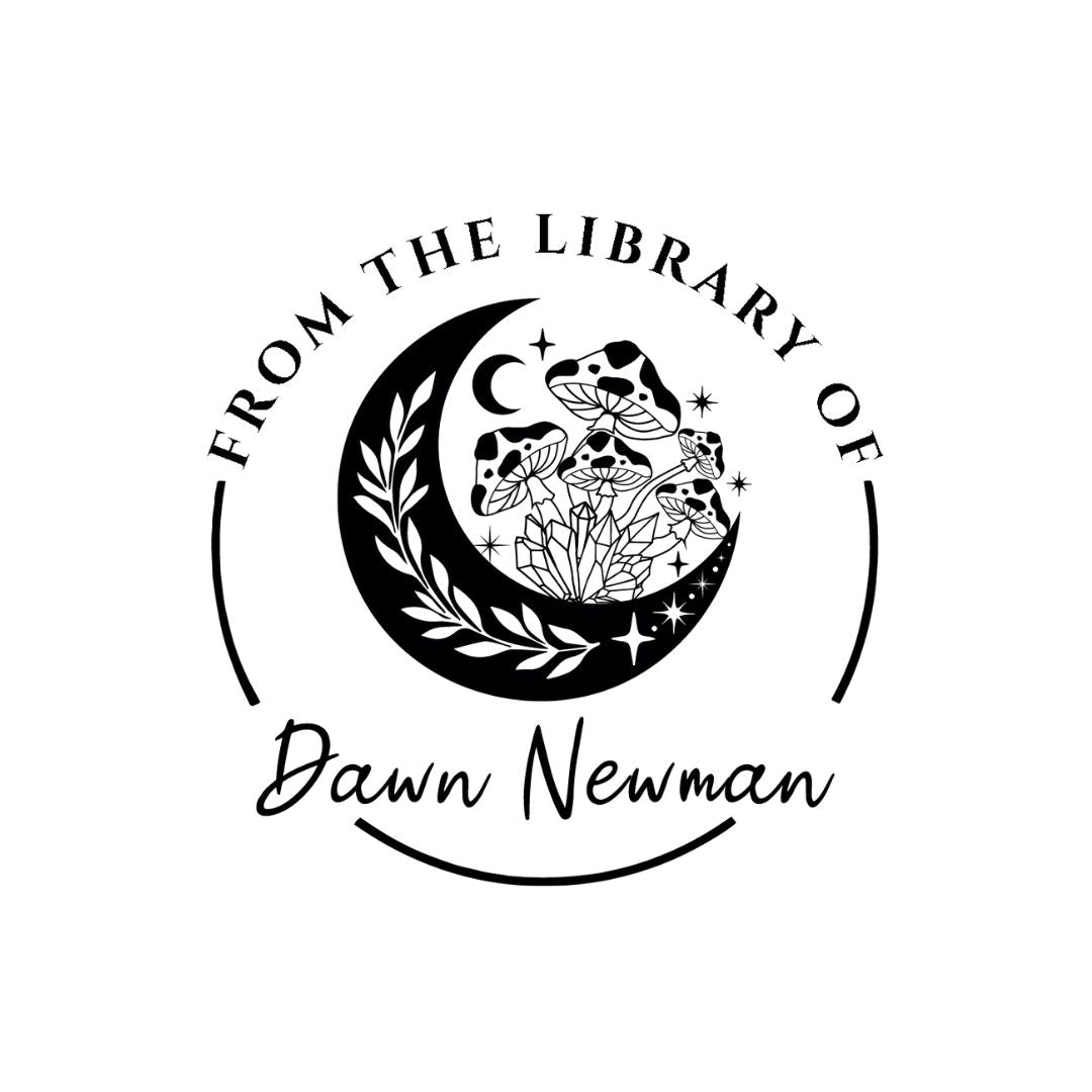 Dark Planetary Library Book Stamp