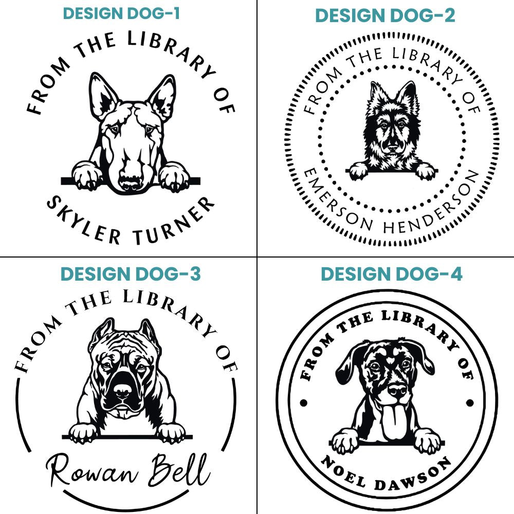 Dog Design Style Book Stamp