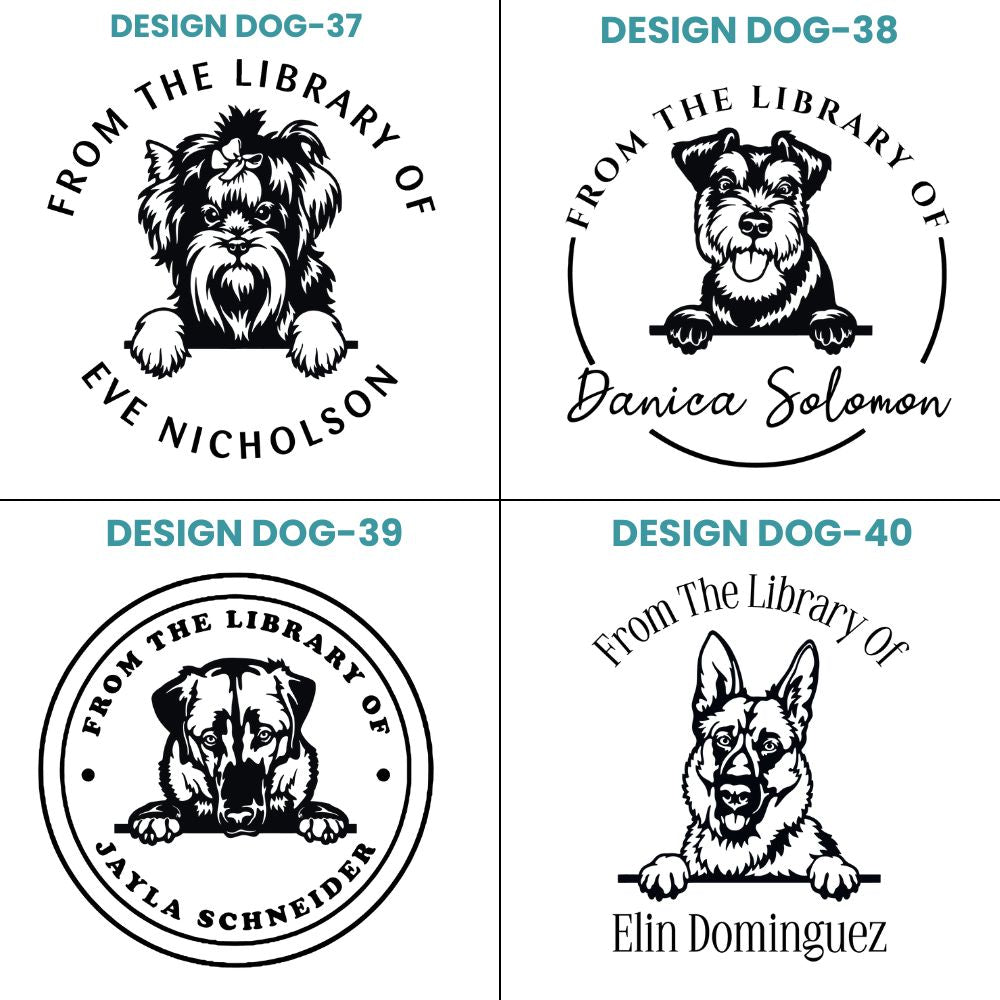 Dog Design Style Book Stamp