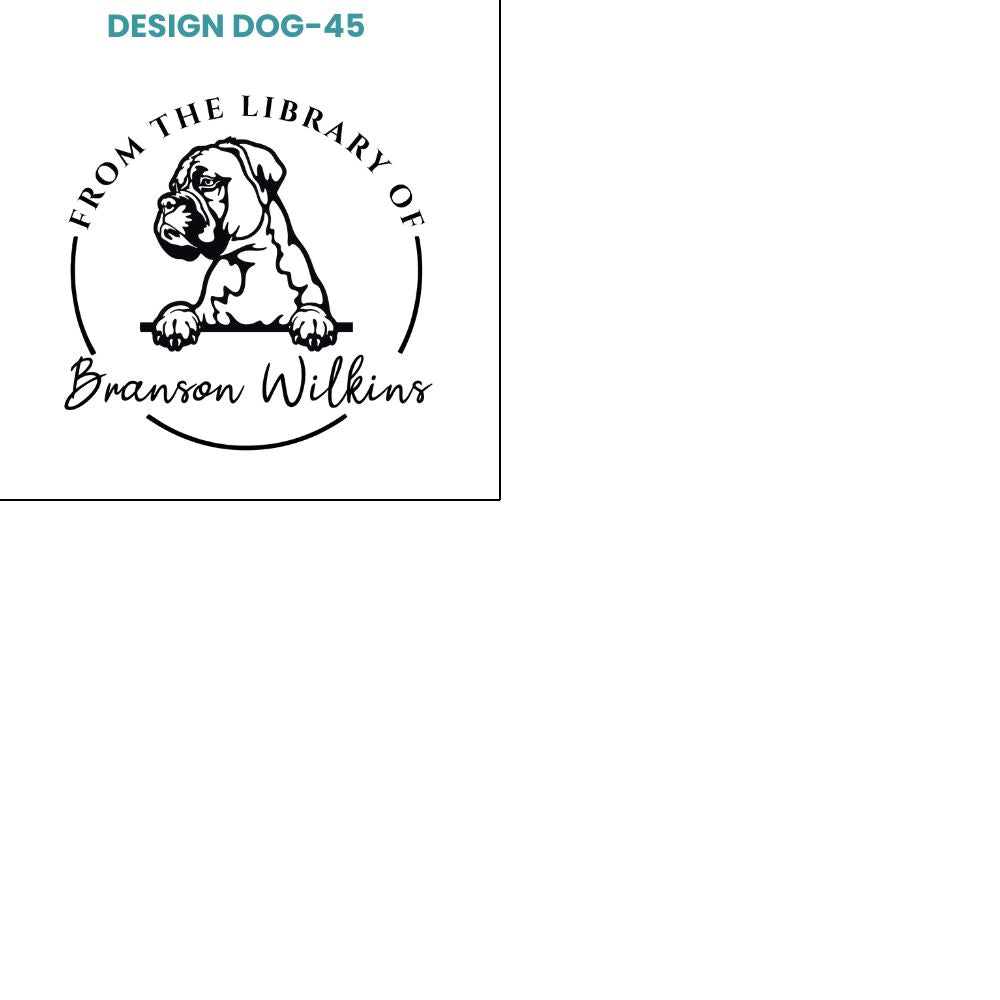 Dog Design Style Book Stamp