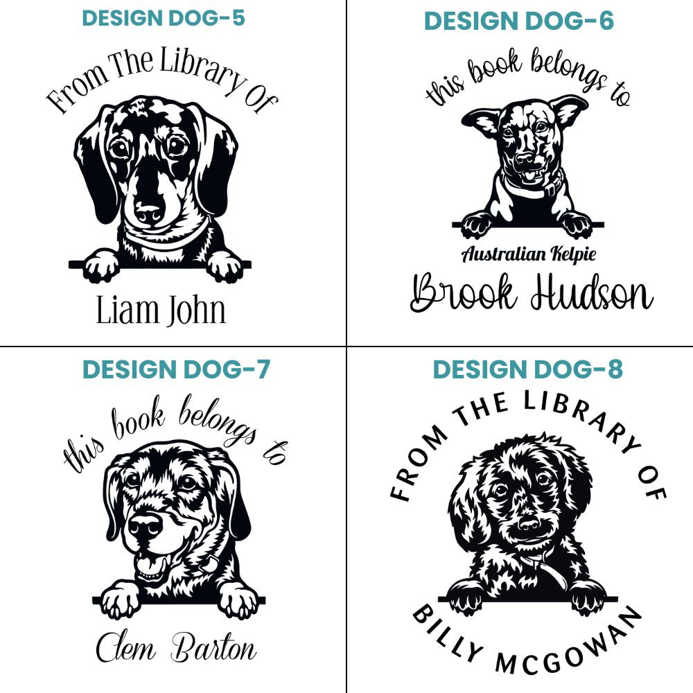 Dog Design Style Book Stamp