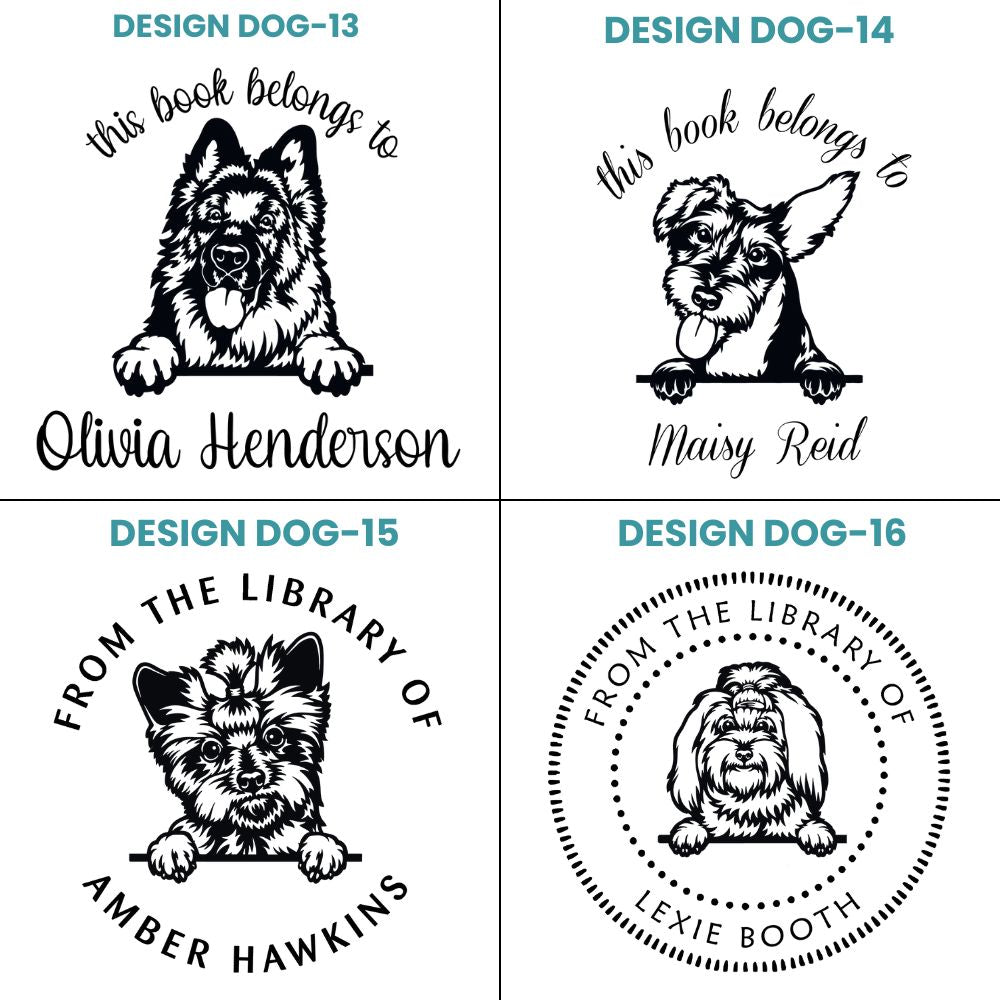 Dog Design Style Book Stamp