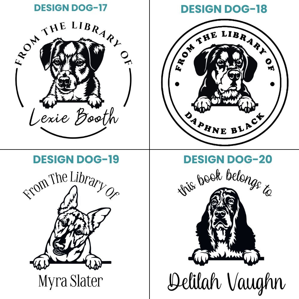 Dog Design Style Book Stamp