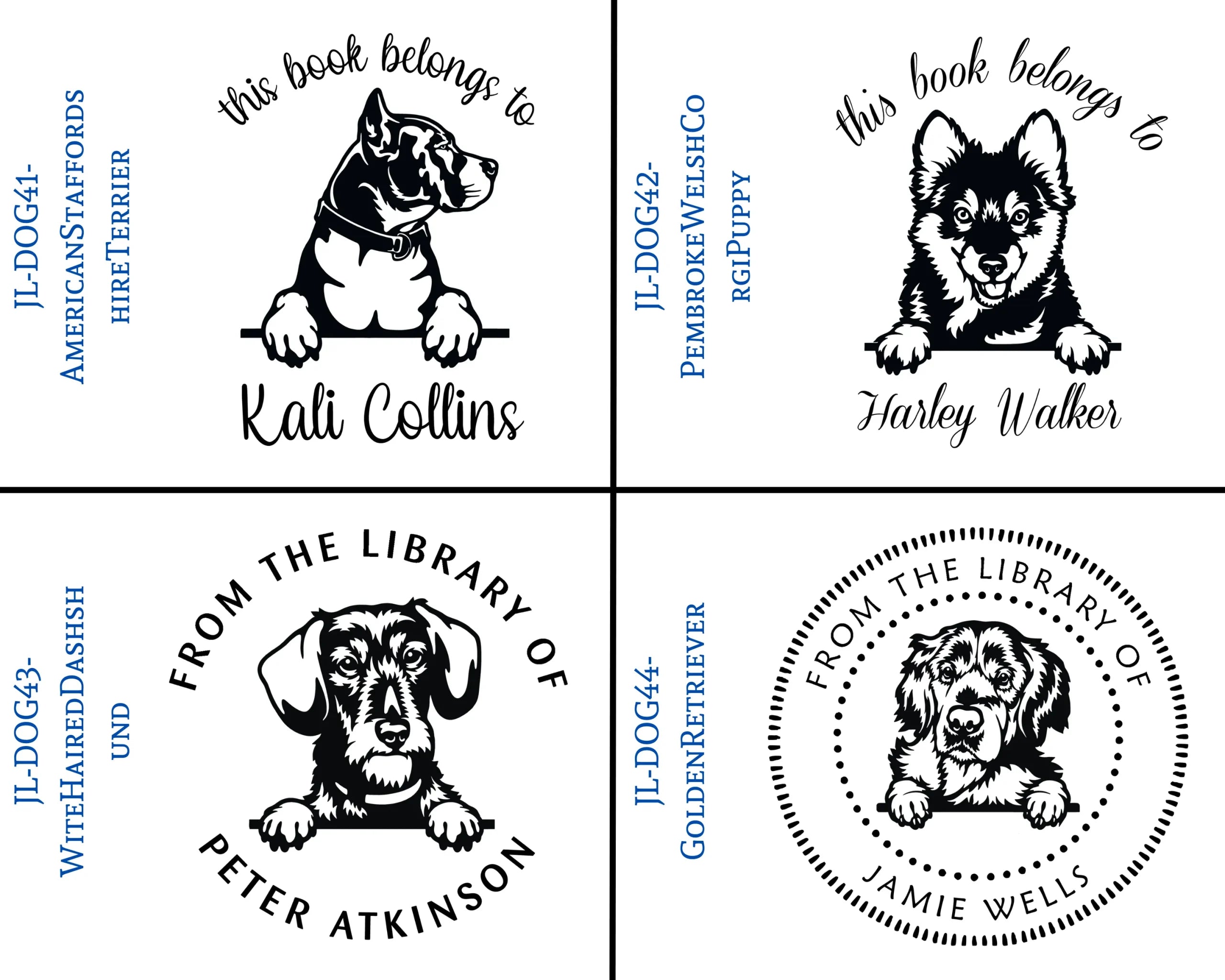 Dog Book Stamps