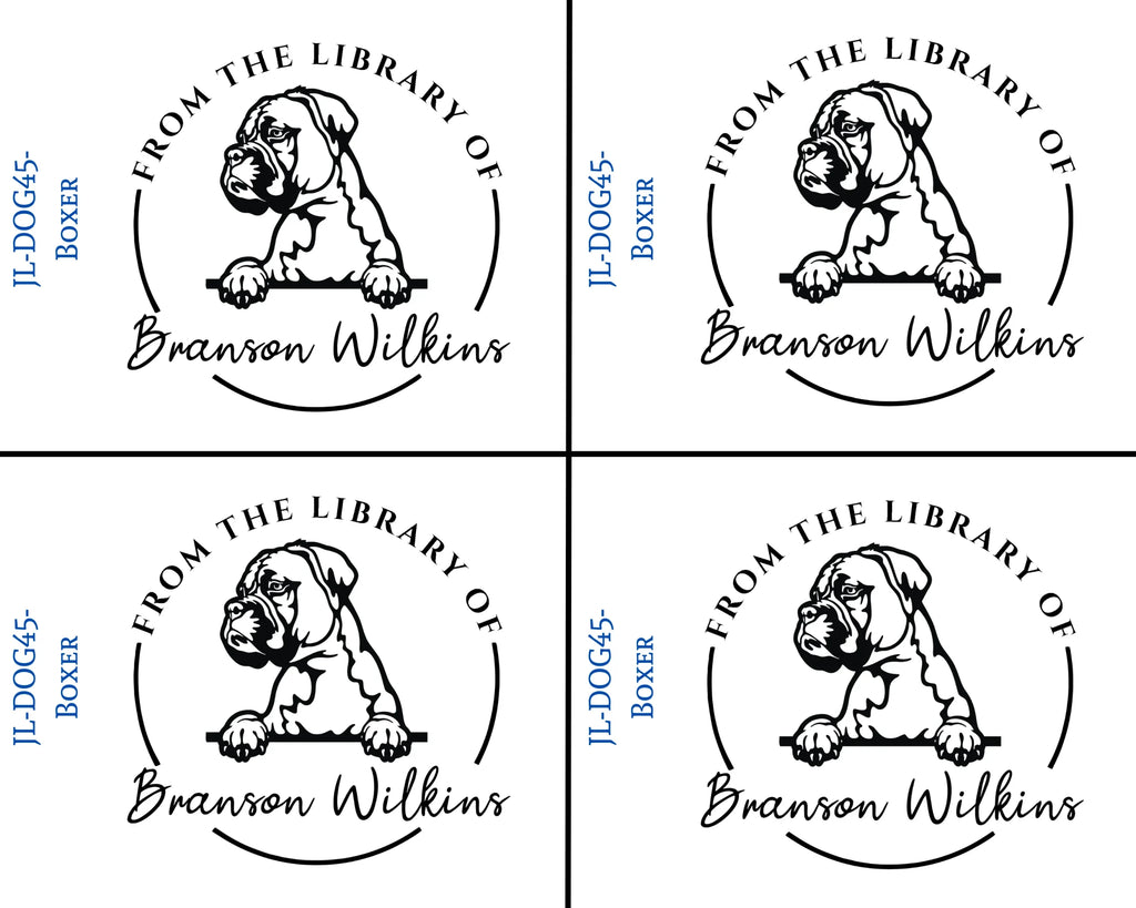 Dog Wooden Book Stamps