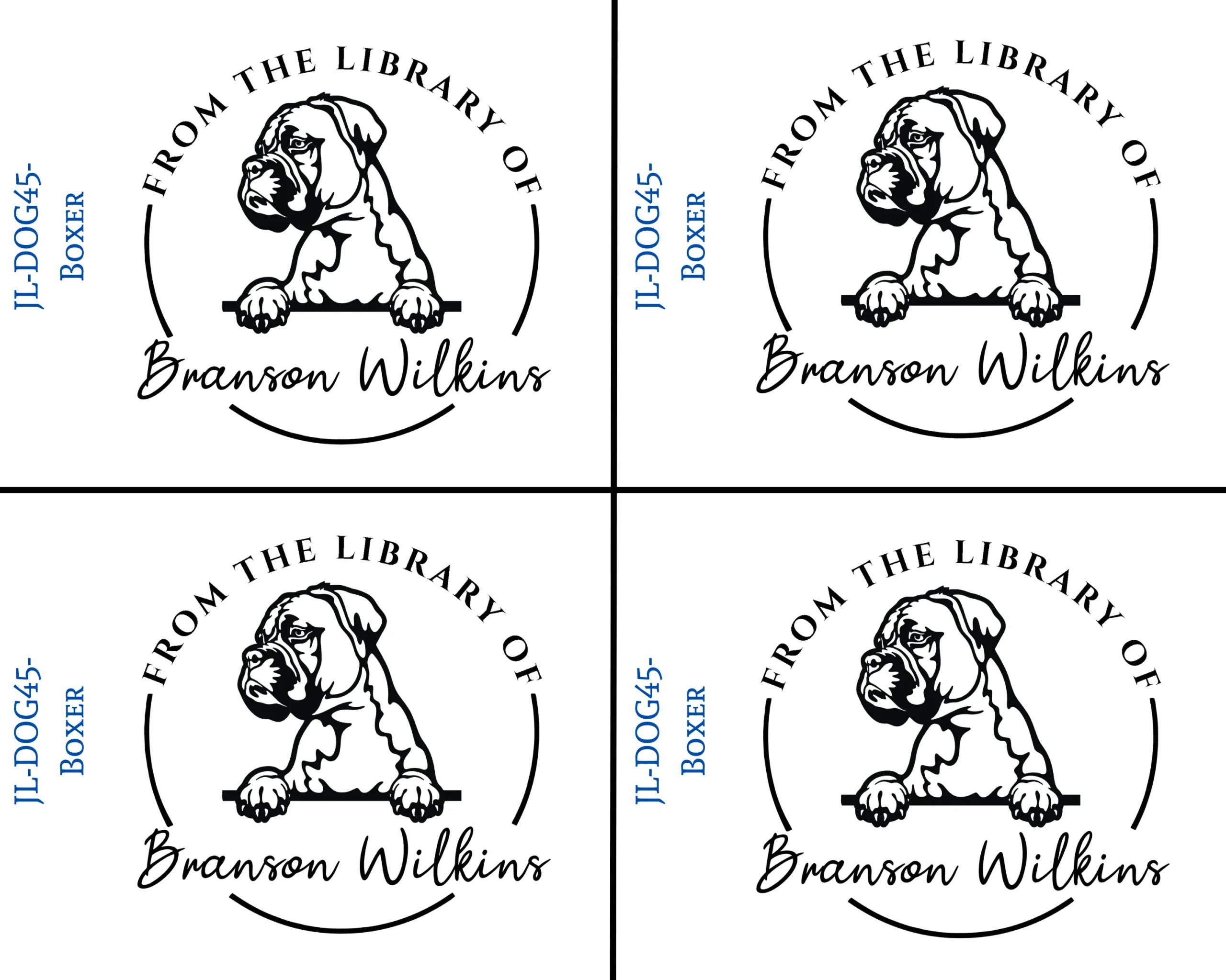 Dog Wooden Book Stamps