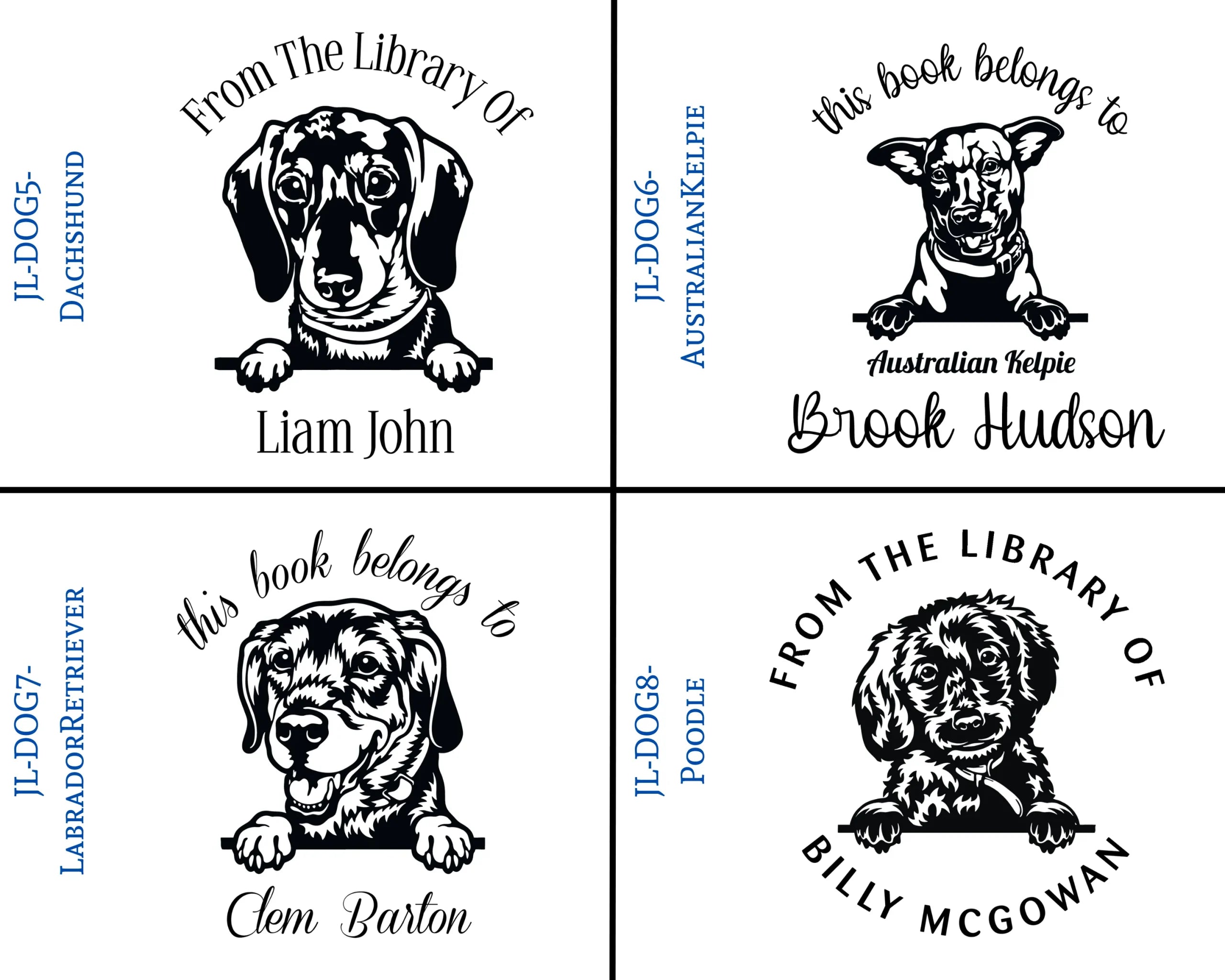 Dog Book Stamps