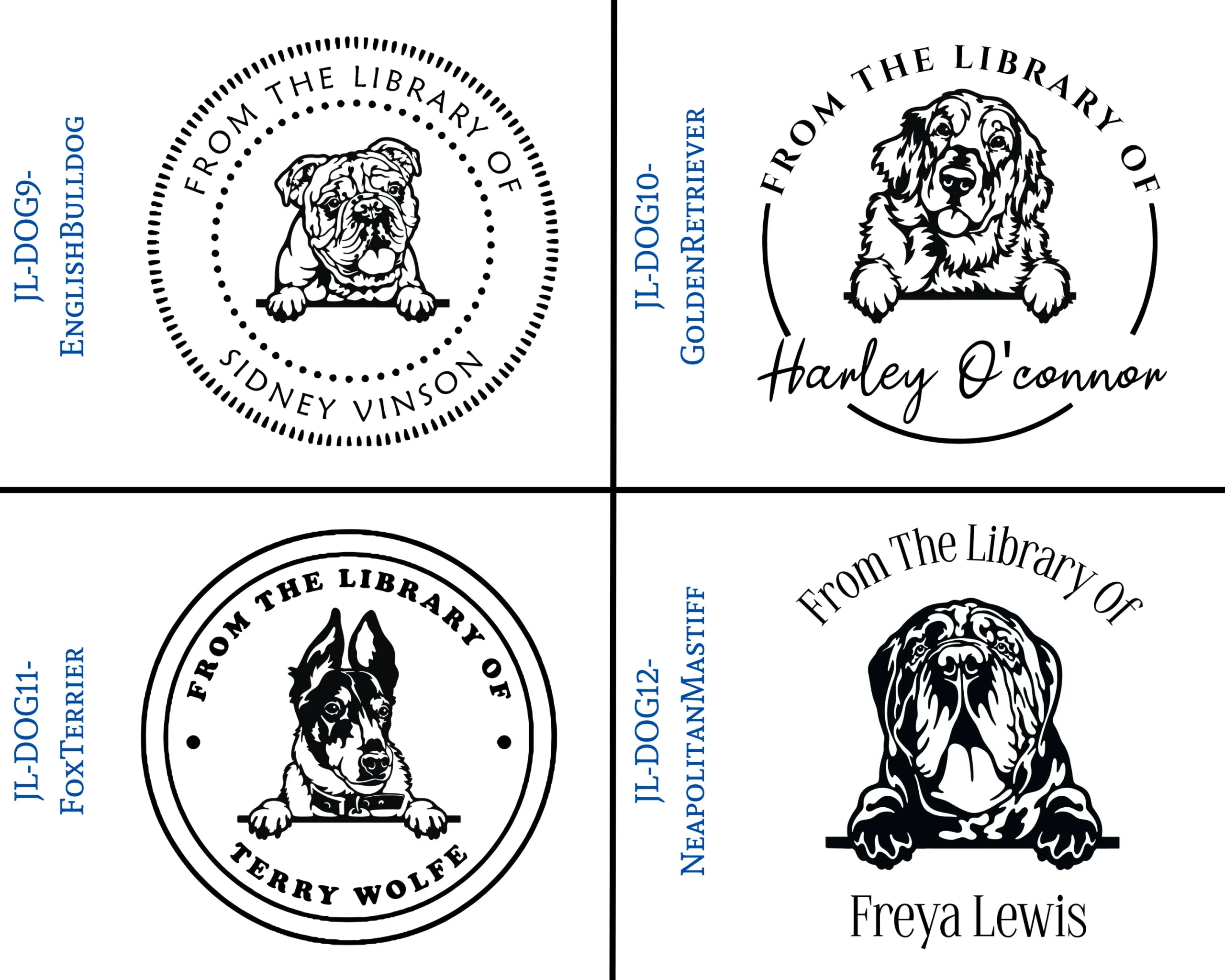 Dog Book Stamps