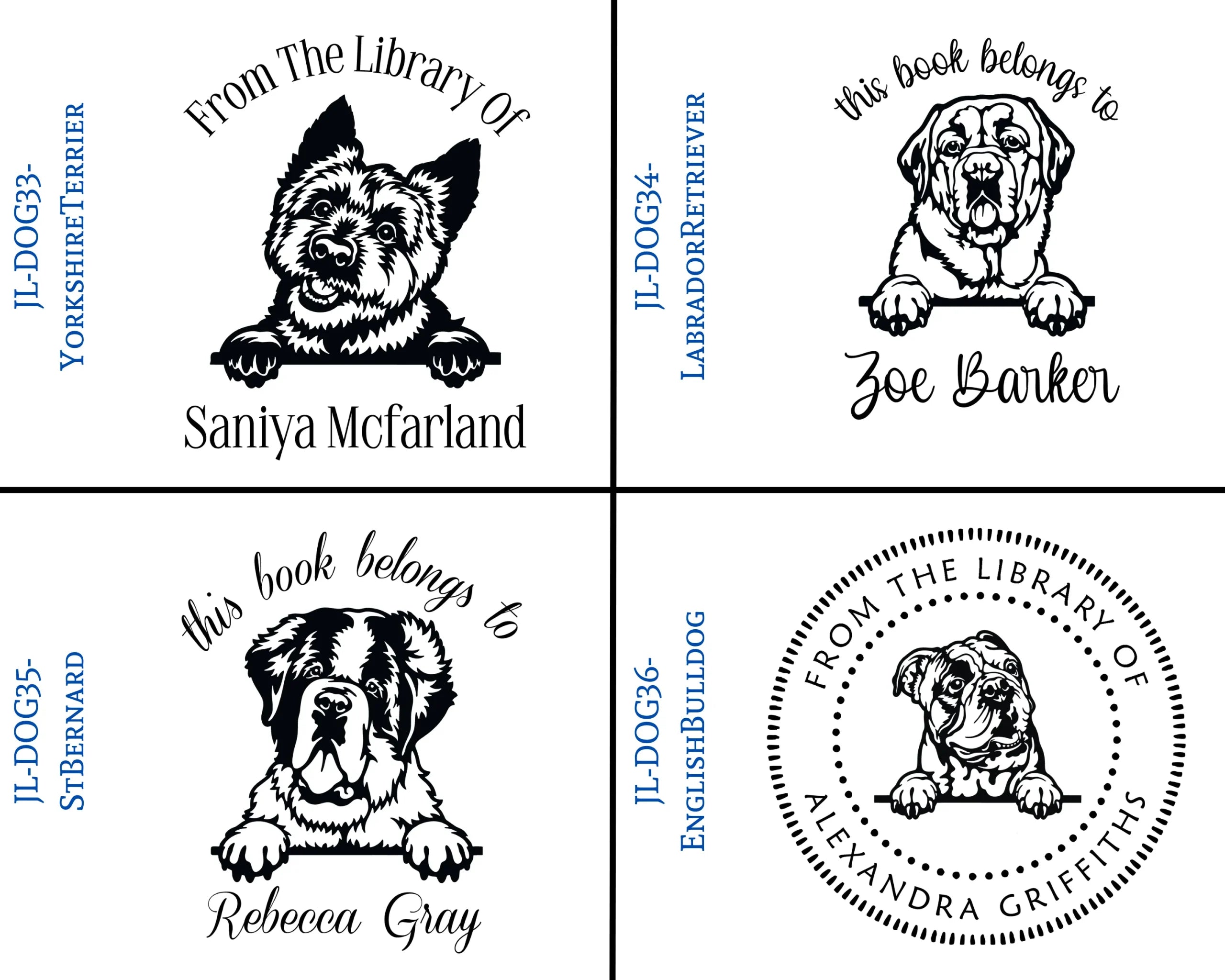 Dog Book Stamps