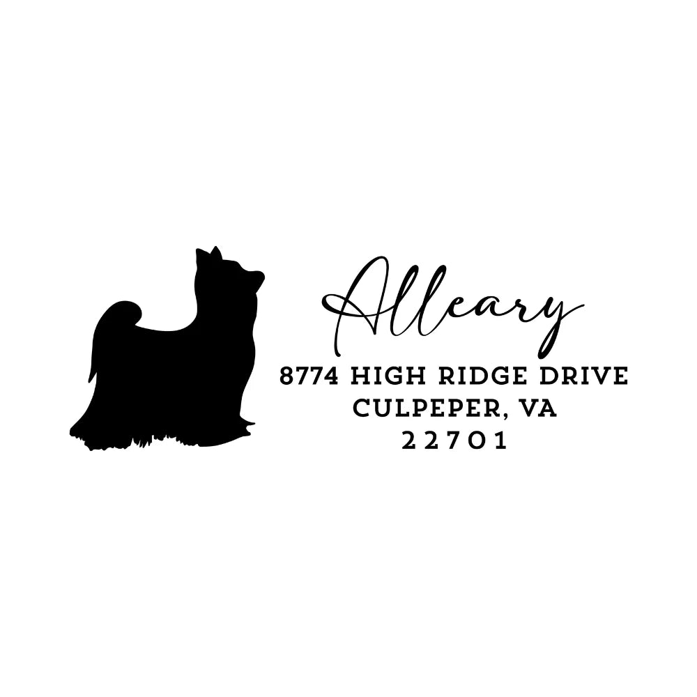Wood Handle Return Address Stamps | Dog