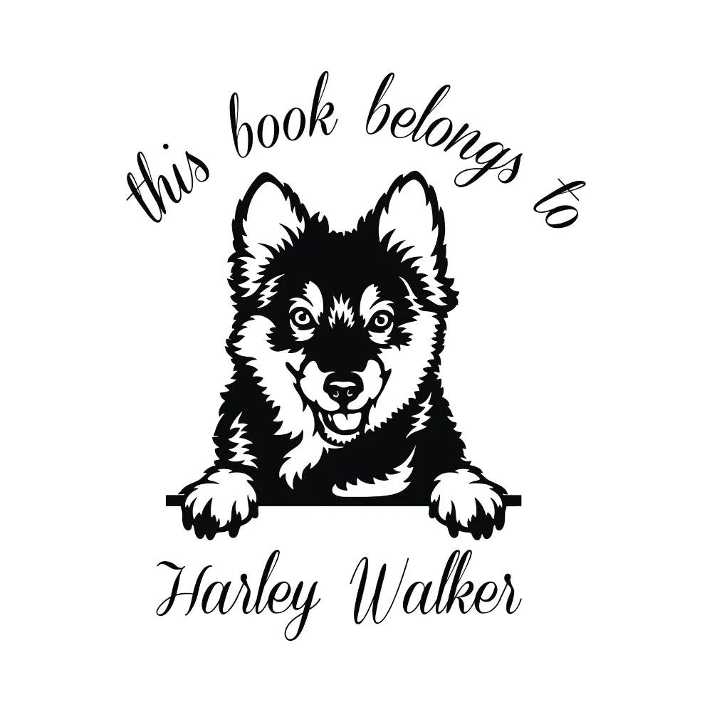 Dog Wooden Book Stamps