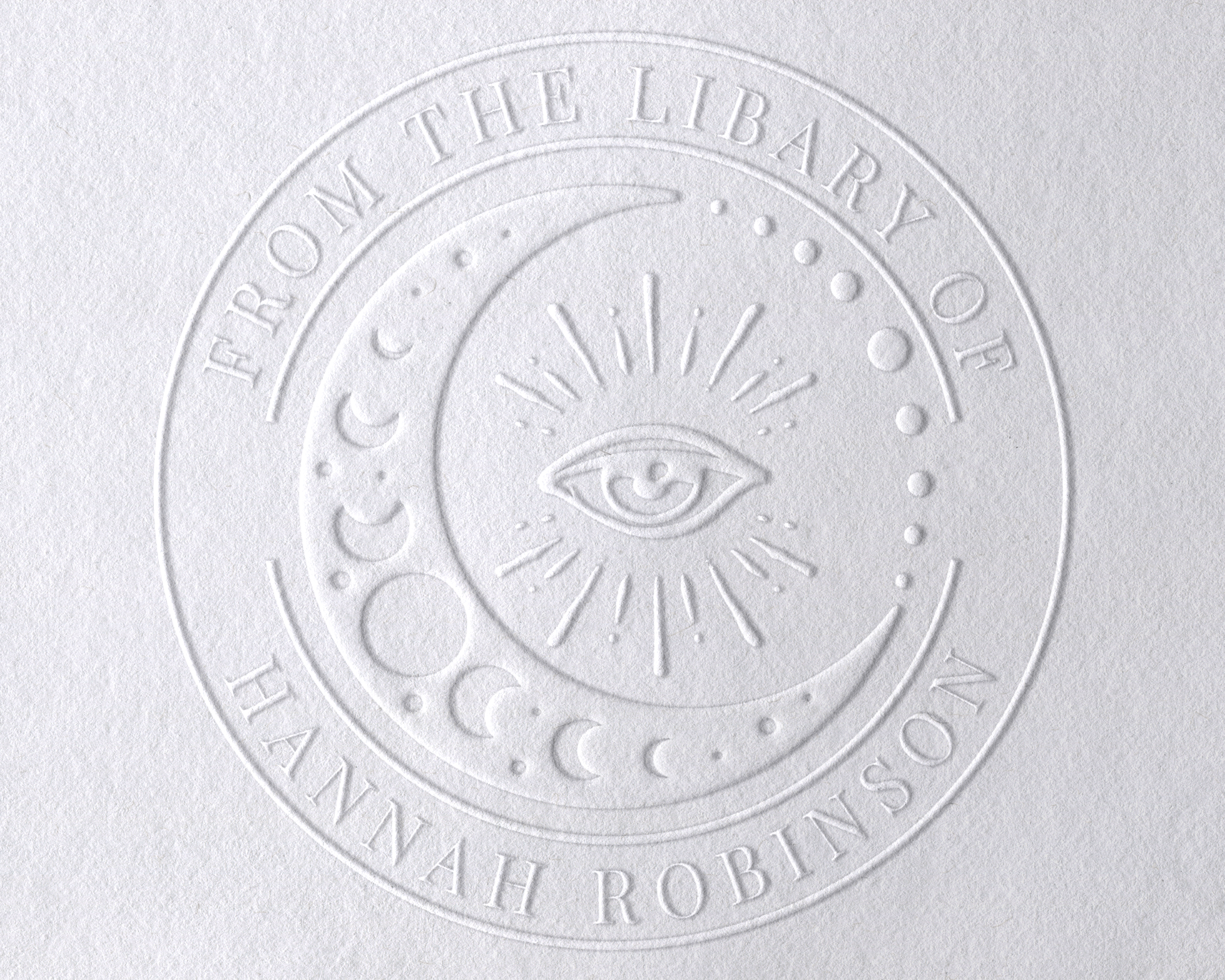 Personalized Book Embosser - Eye and Moon