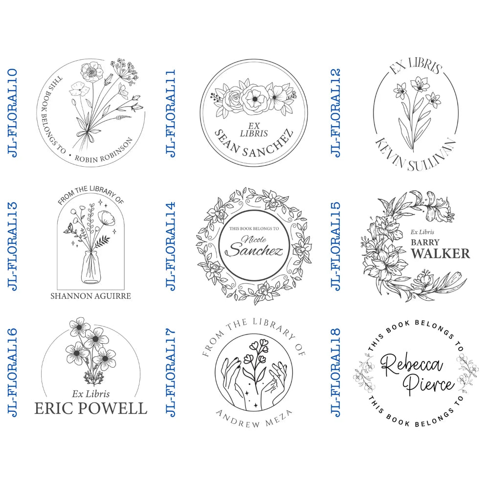 Floral Style Book Embossers