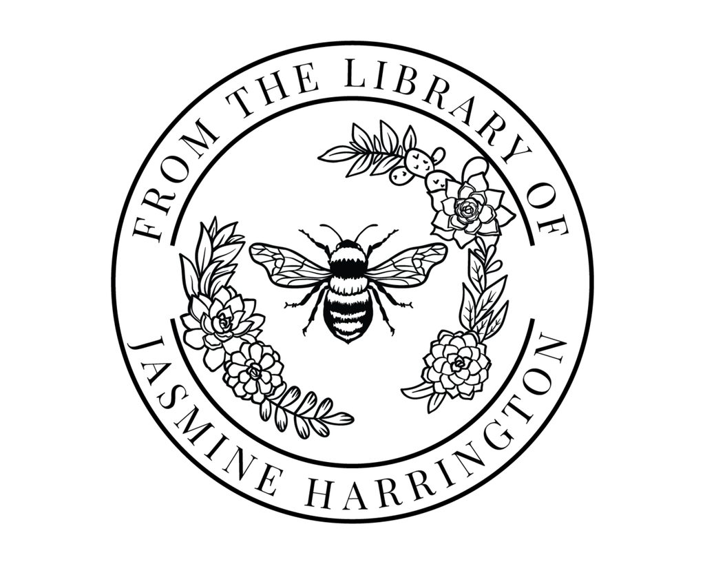 Personalized Book Bee Stamp Self Inking - FLORALBEE-1