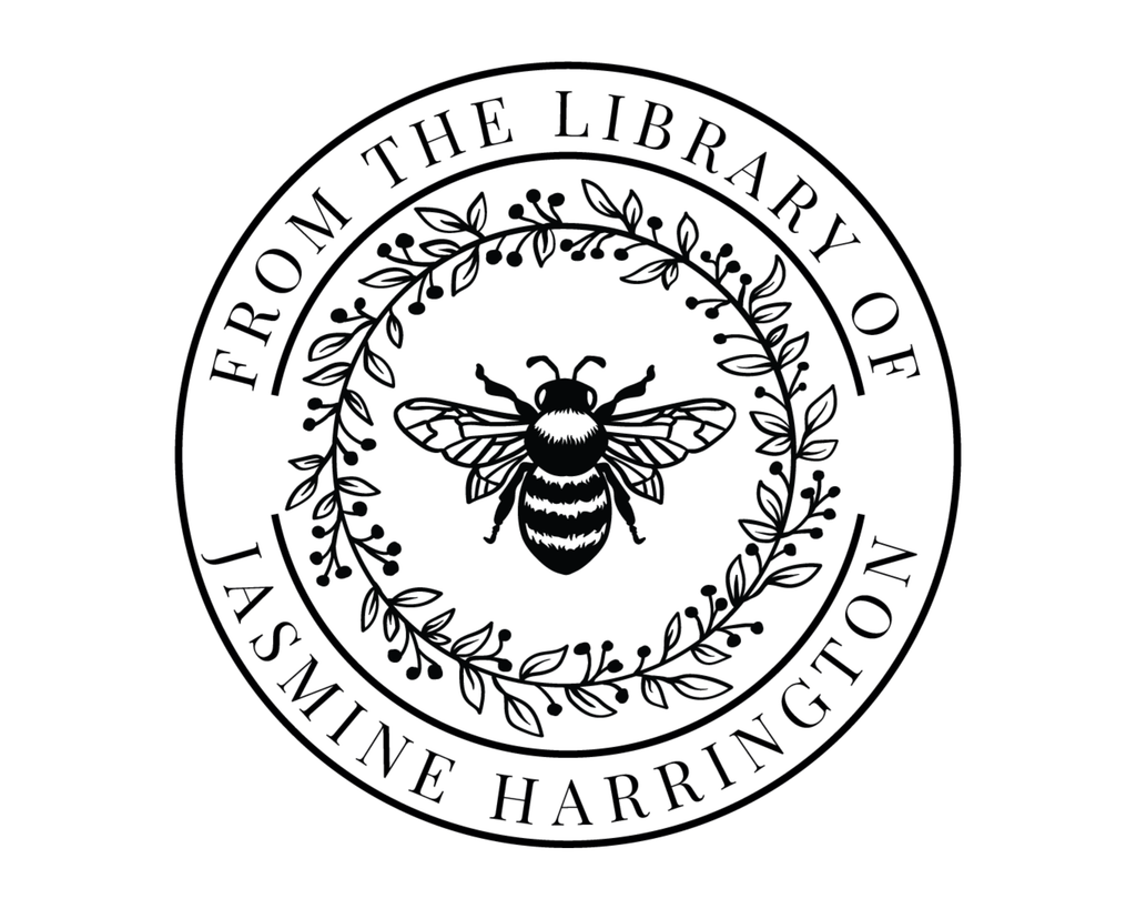 Personalized Book Bee Stamp Self Inking - FLORALBEE-2