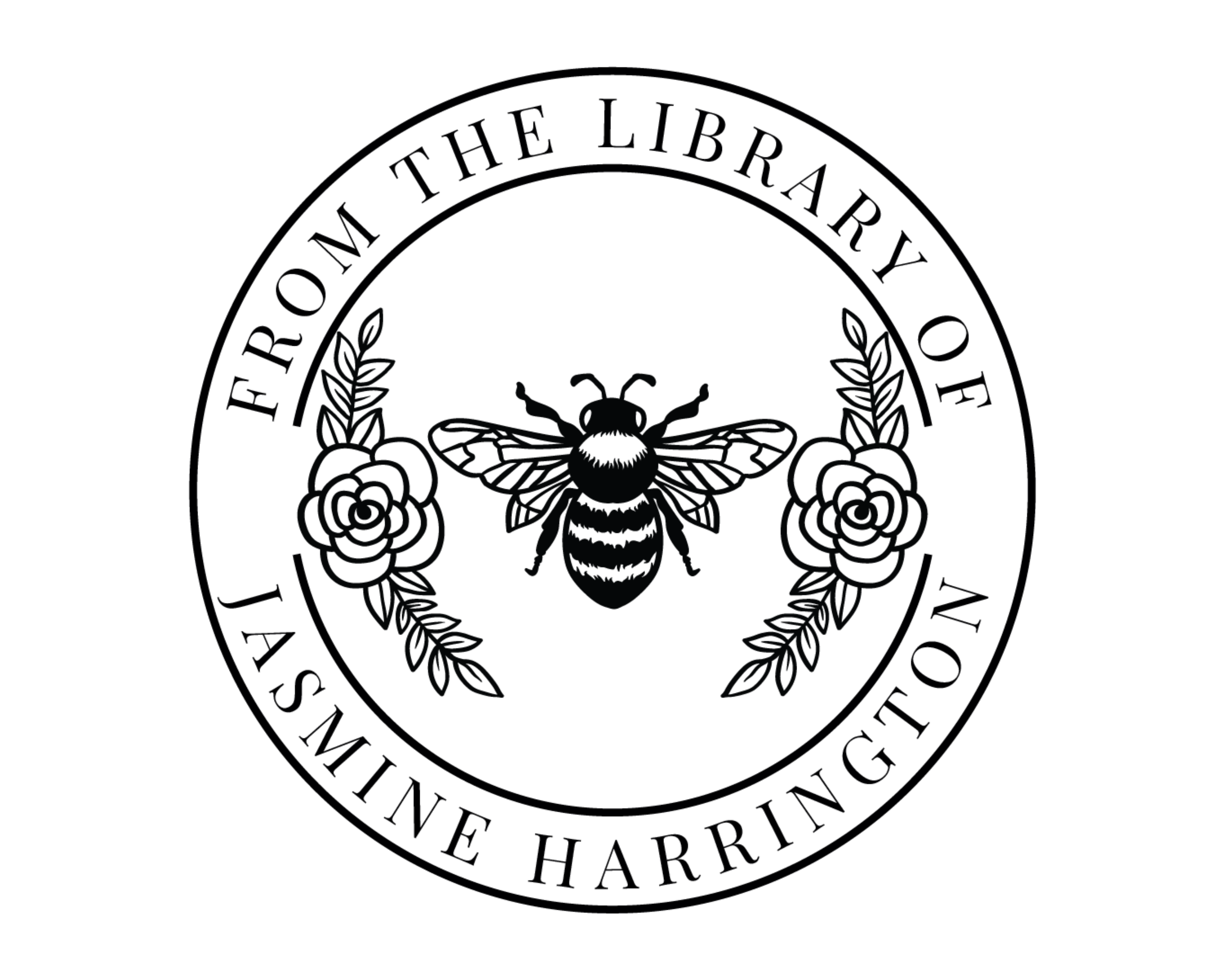Personalized Book Bee Stamp Self Inking - FLORALBEE-3