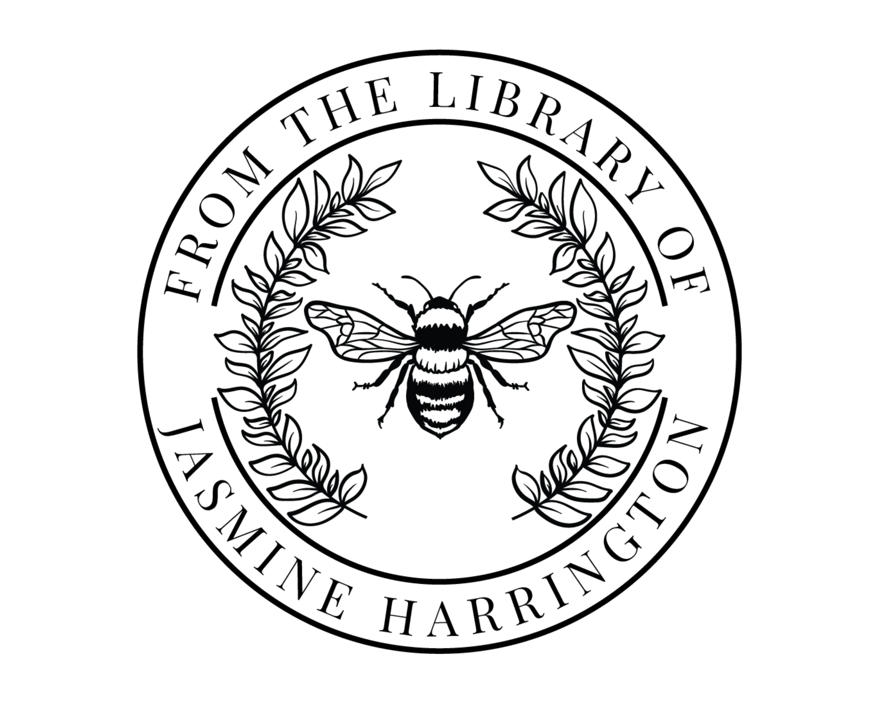 Personalized Book Bee Stamp Self Inking - FLORALBEE-4