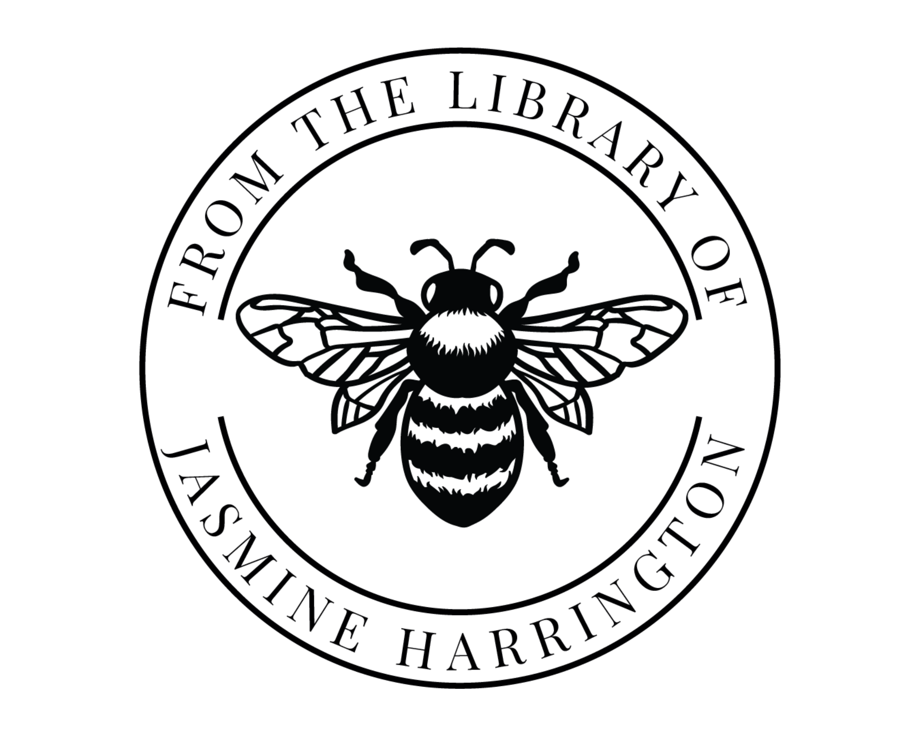 Personalized Book Bee Stamp Self Inking - FLORALBEE-6