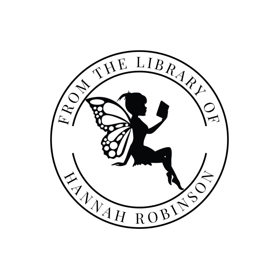 Fairy Sitting Straight Library Book Stamp