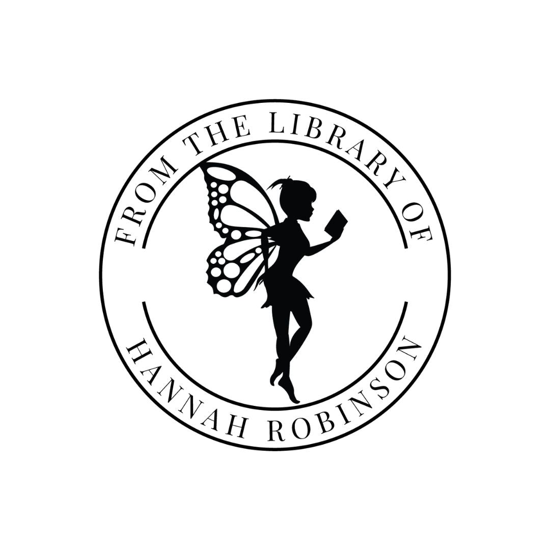 Fairy Standing Library Book Stamp