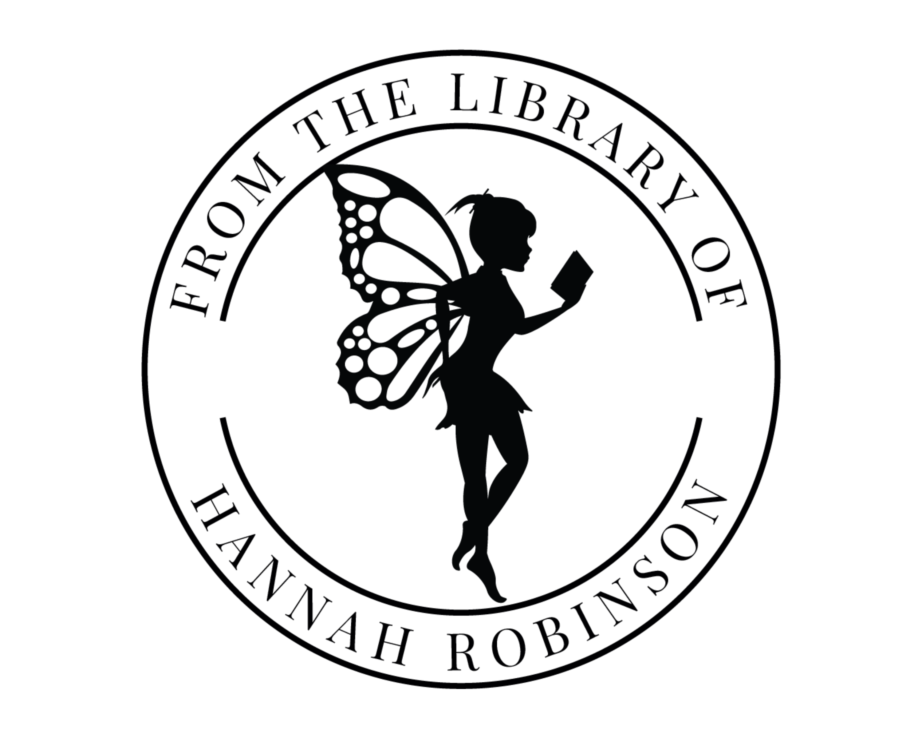 Personalized Book Stamp Wood Handle - FairyM5