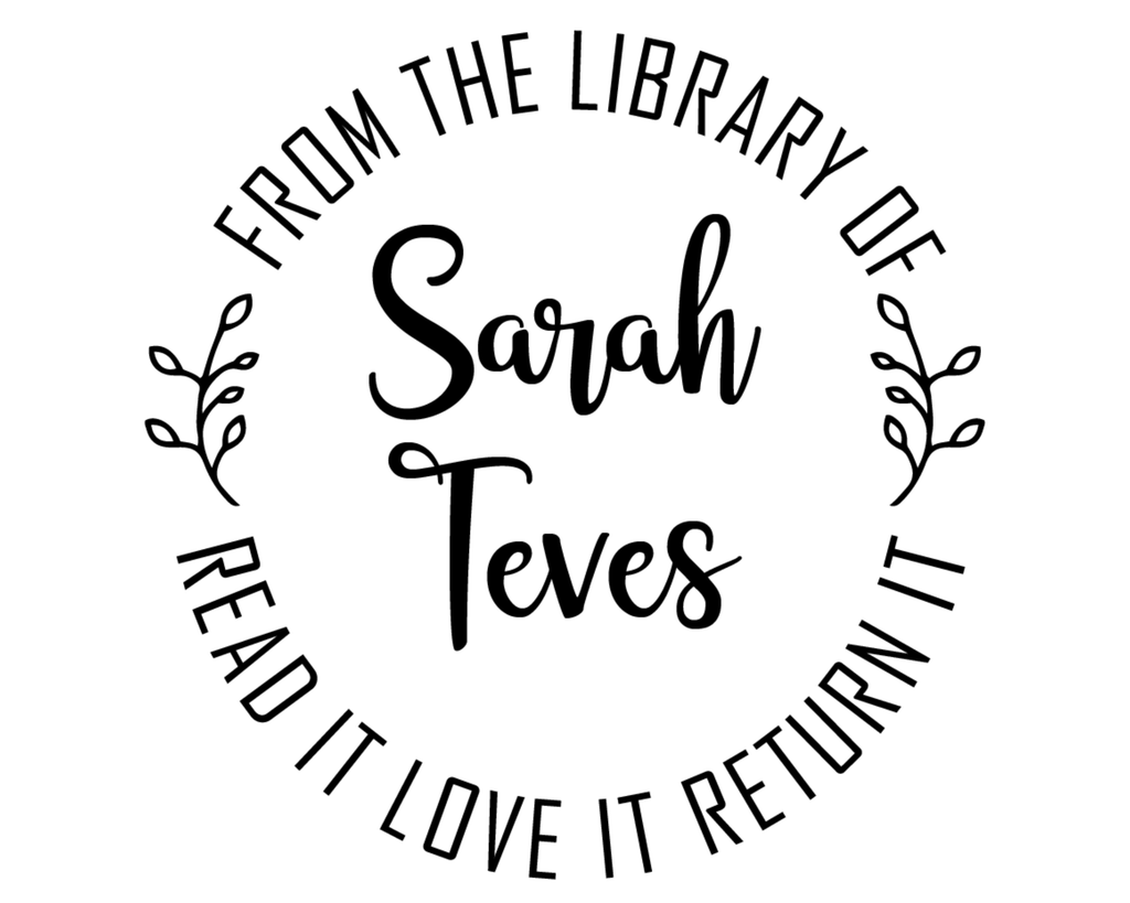Personalized Book Stamp Self Inking - Fern