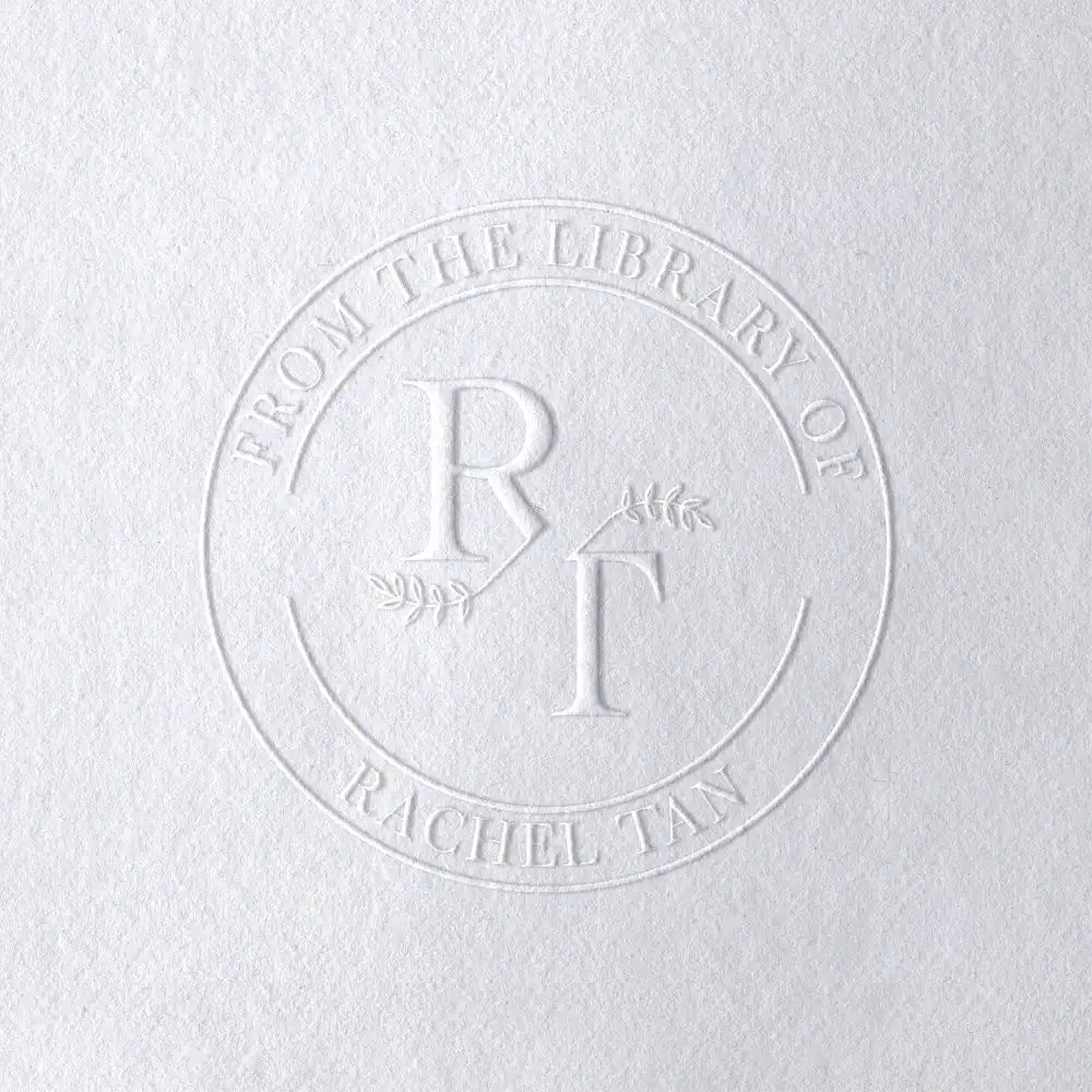 Custom Embosser Book Stamp | Floral