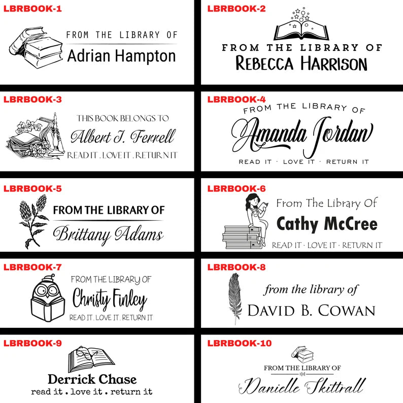 Wood Handle Book Stamp | LBR
