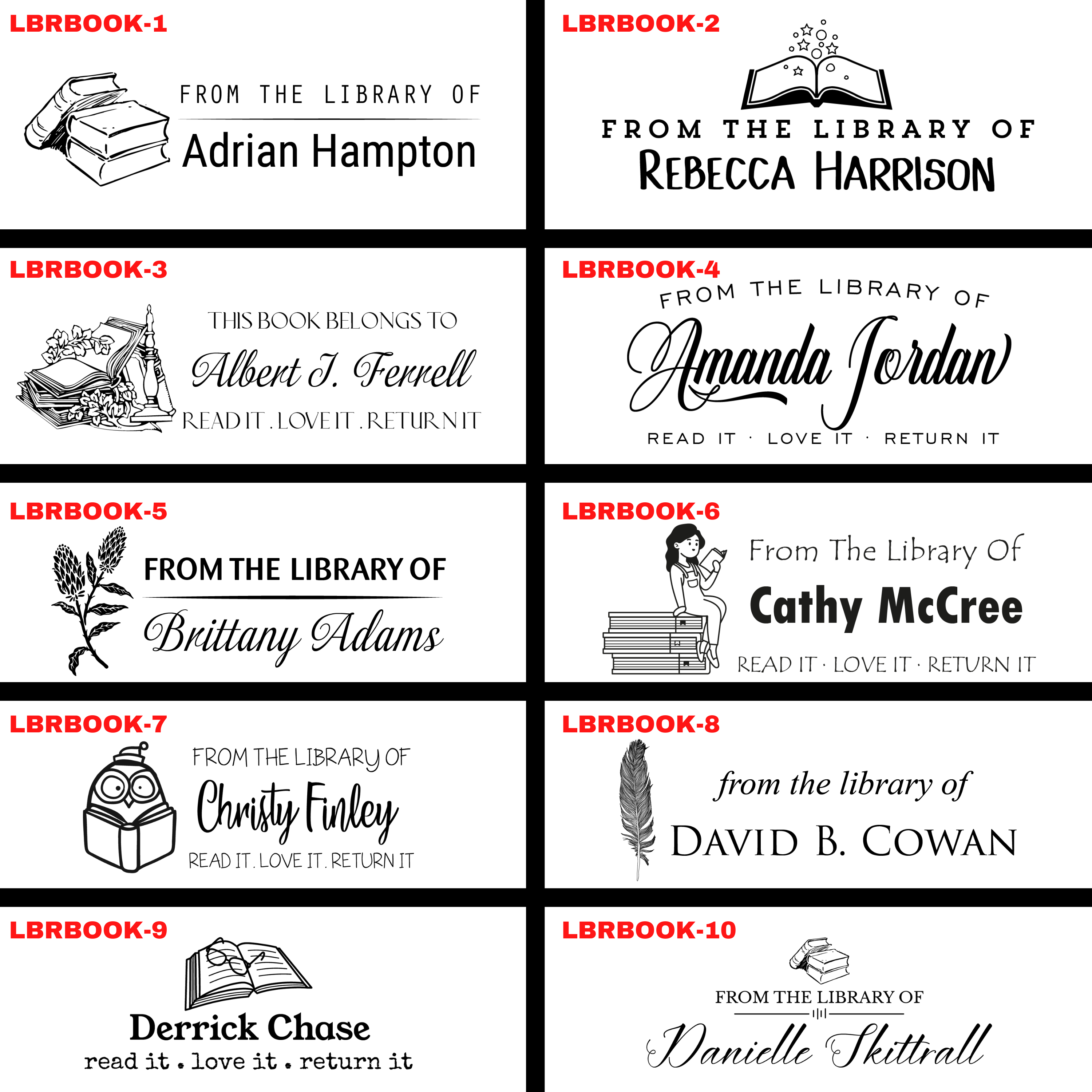 From The Personal Library of Stamp | Custom Book Stamps
