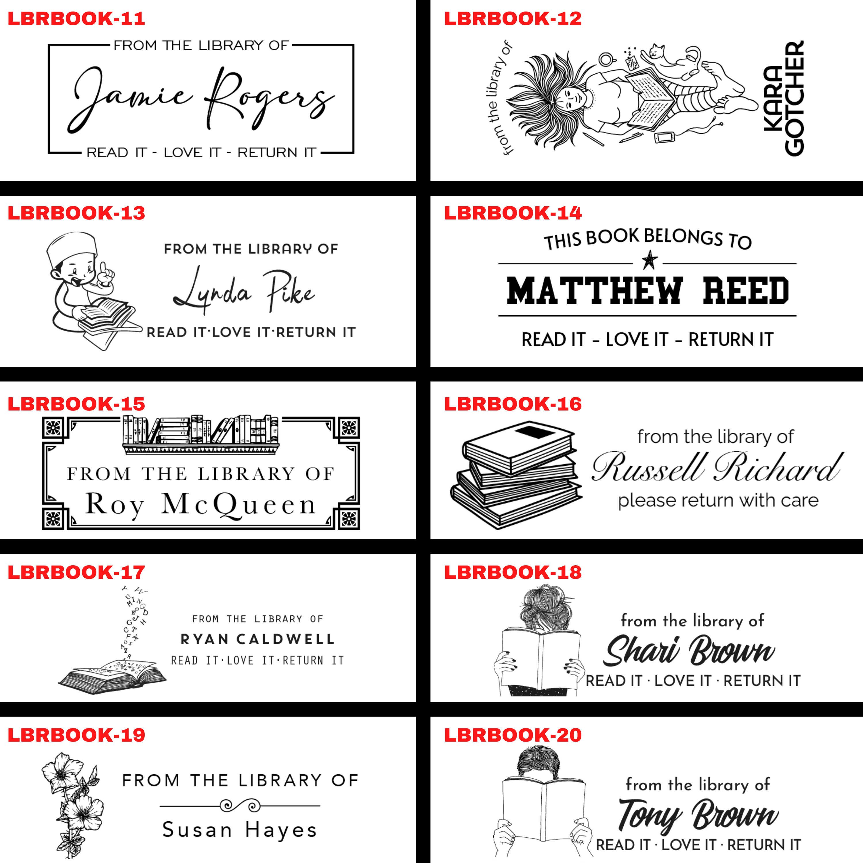 From The Personal Library of Stamp | Custom Book Stamps