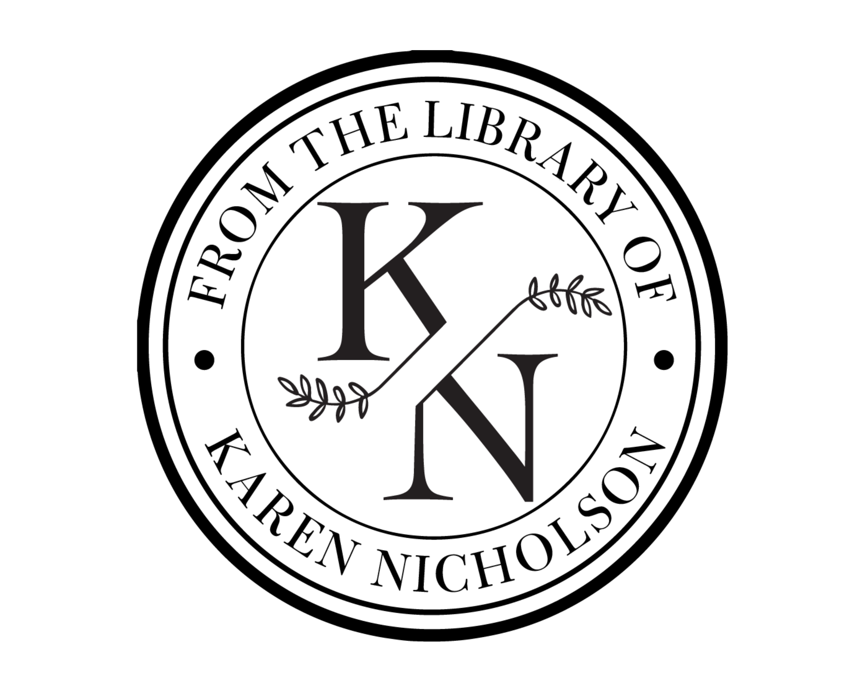 Personalized Book Stamp Wood Handle - GR8-3