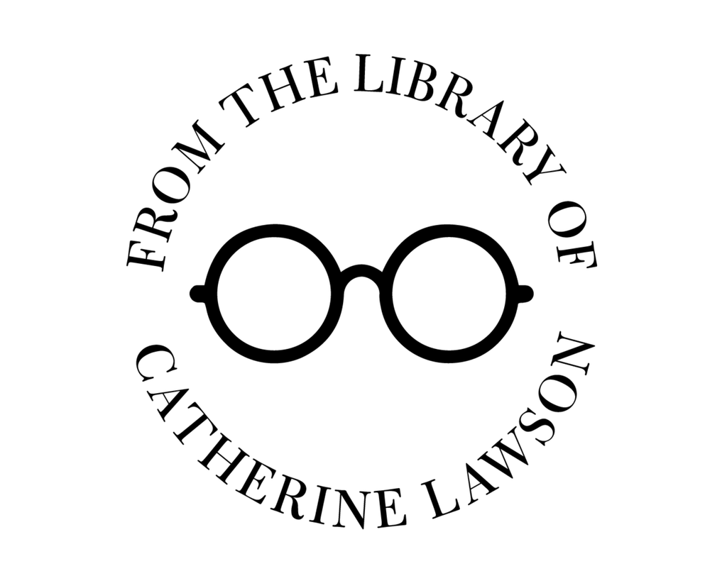 Personalized Book Stamp Wood Handle - Glasses