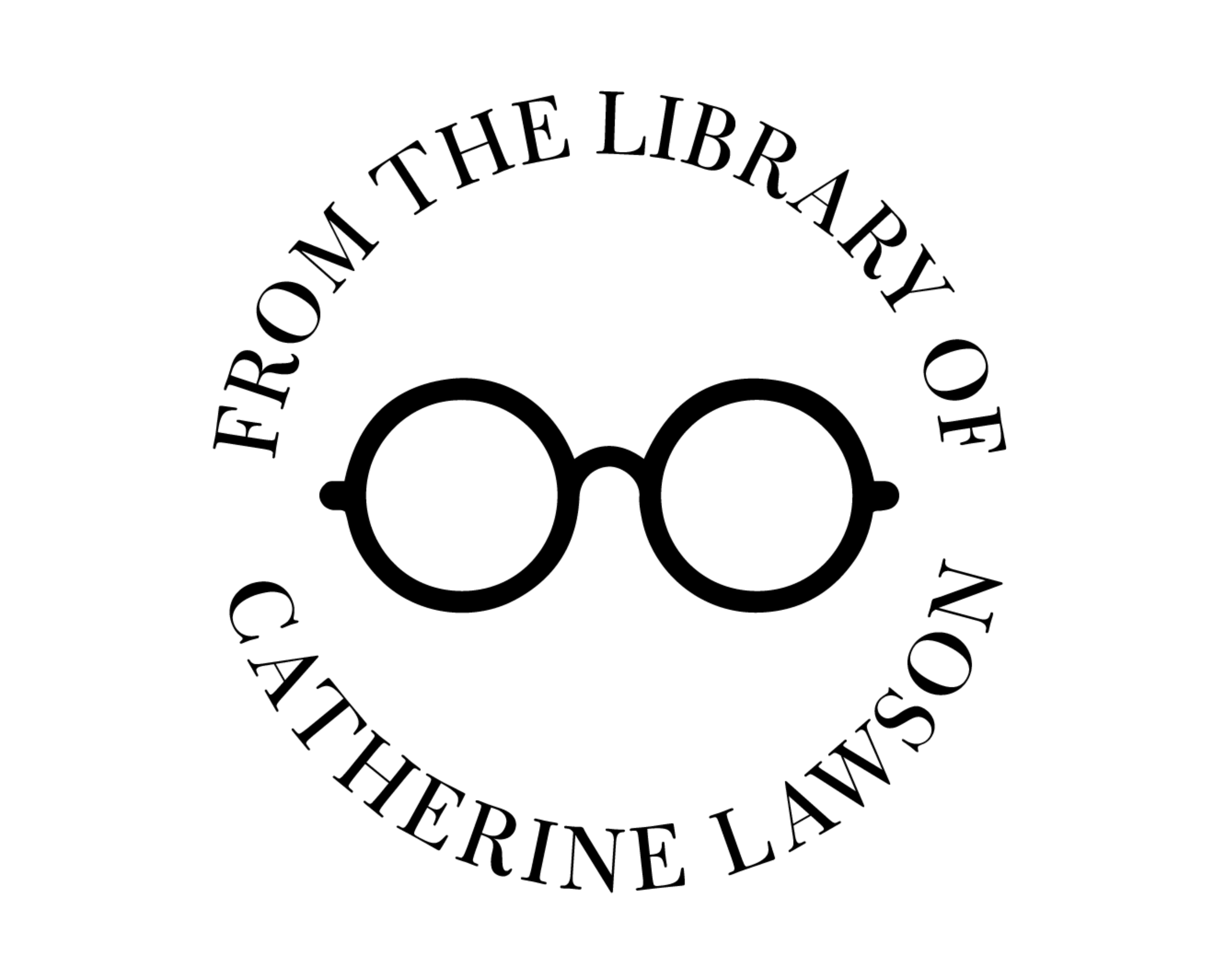 Personalized Book Stamp Wood Handle - Glasses