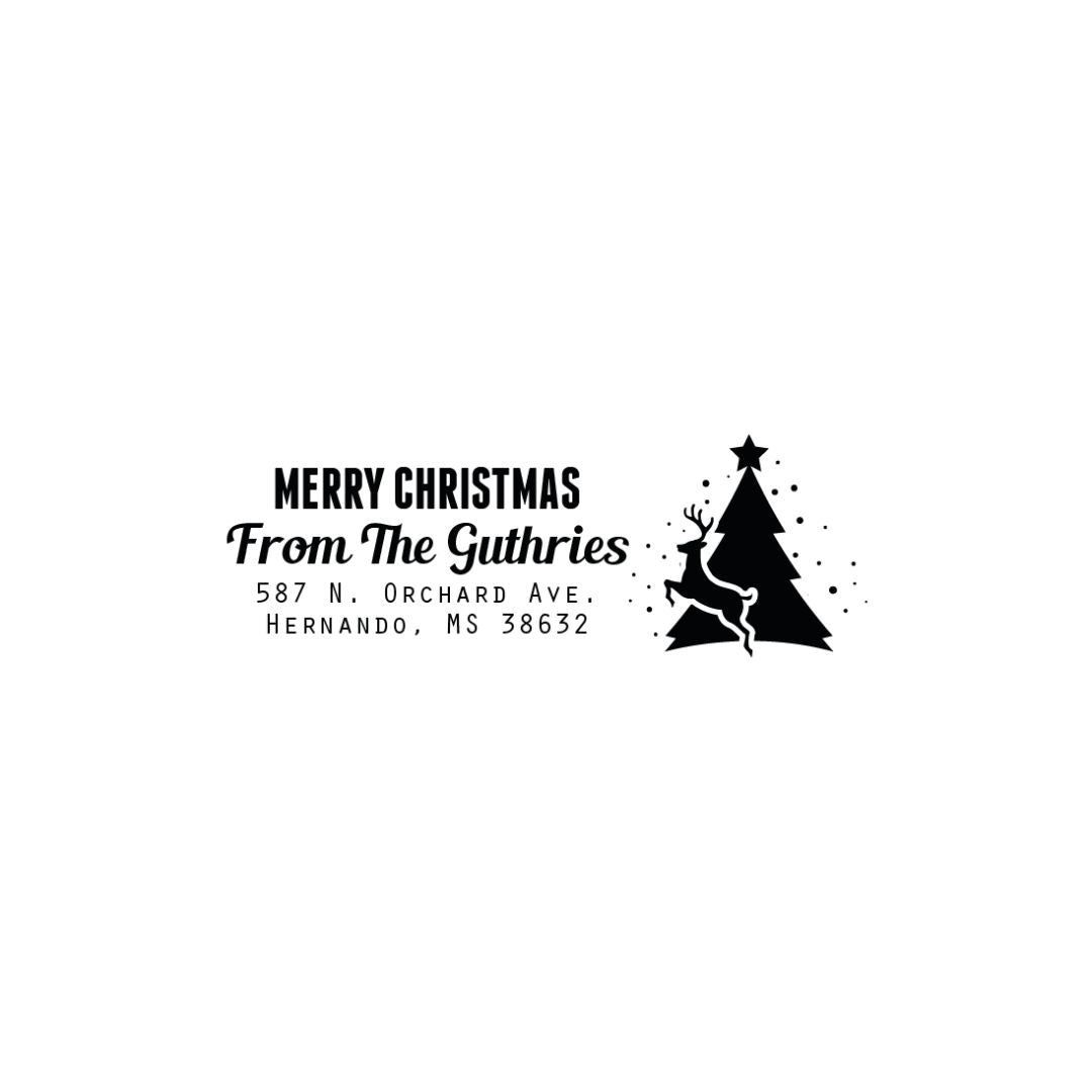 Guthries Christmas Address Stamp