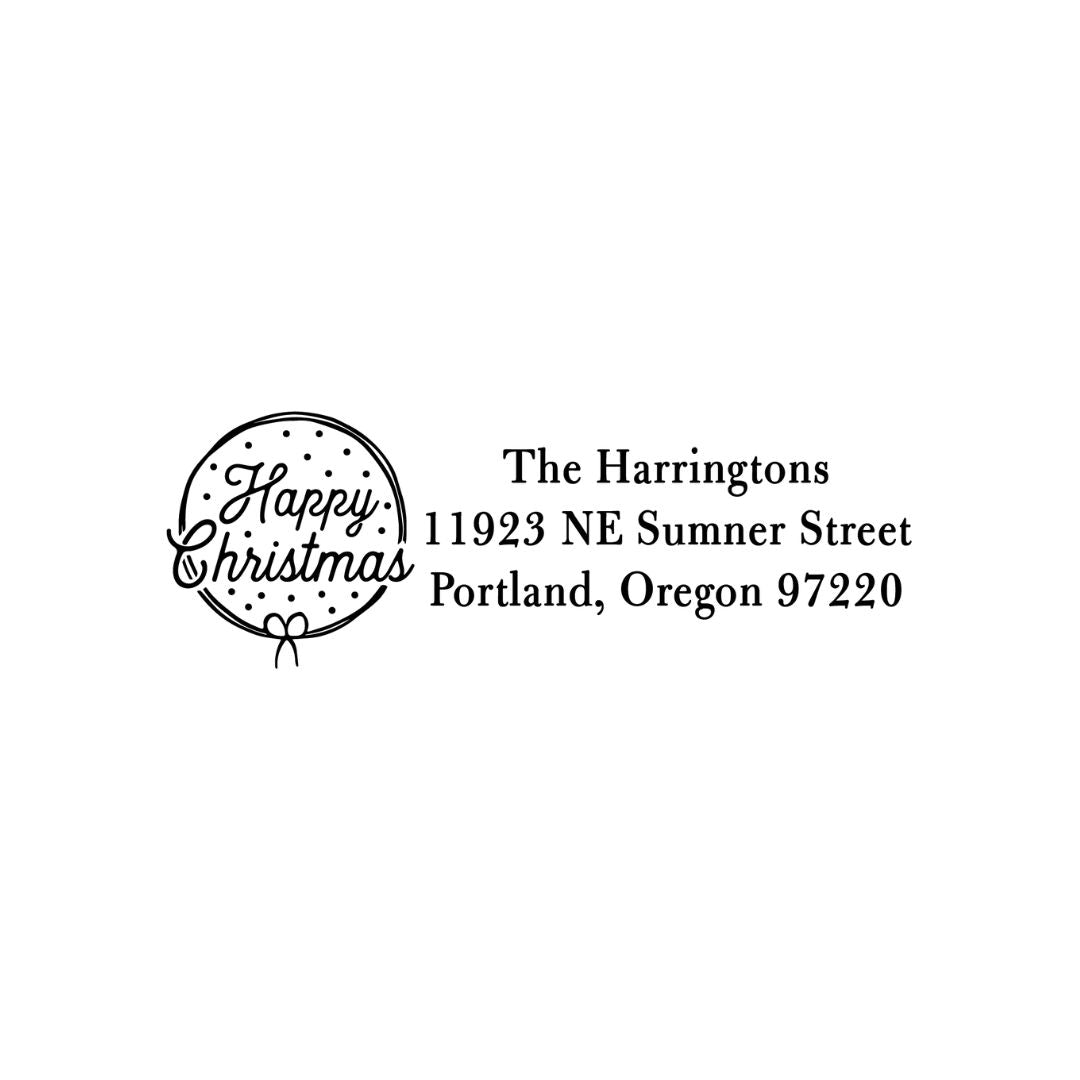 Harrington Christmas Address Stamp