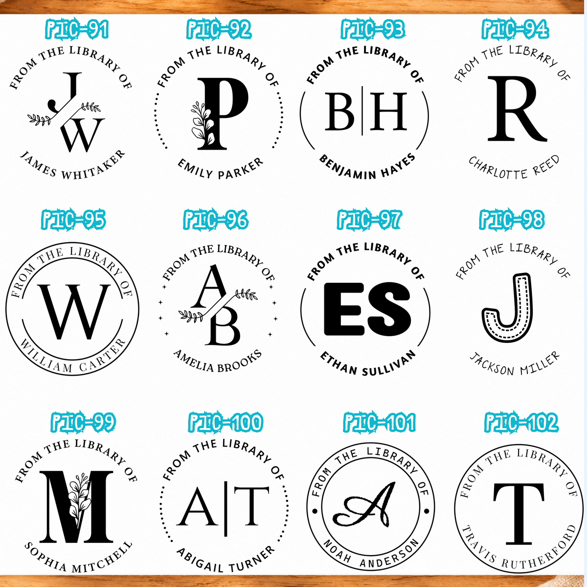 New Custom Book Stamp Designs