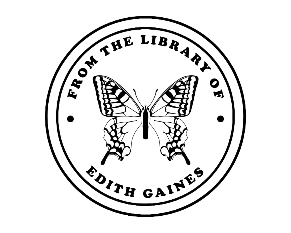 Personalized Book Self Ink Stamp - JB-Butterfly12