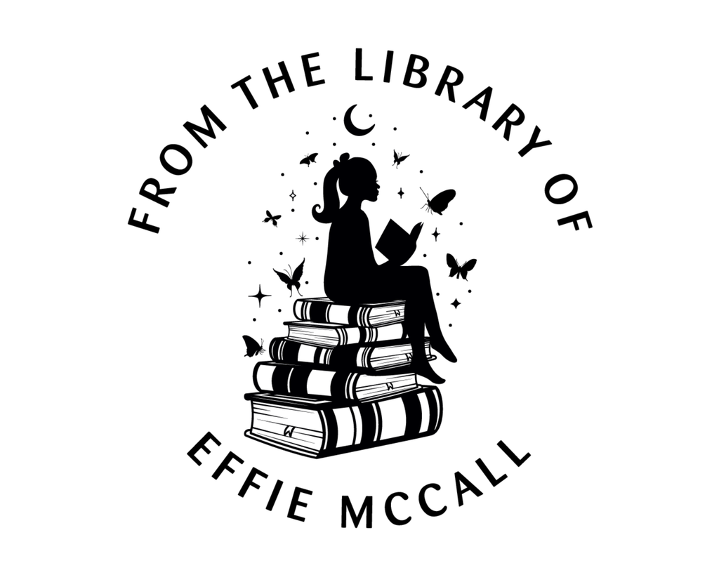 Personalized Book Stamp Wood Handle - JB-Butterfly1