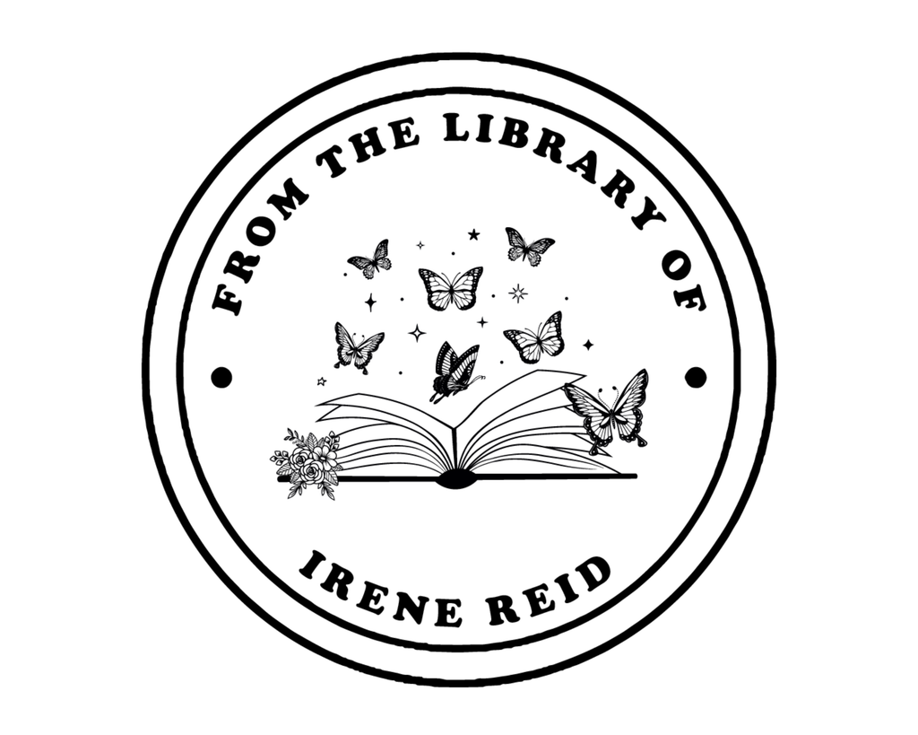 Personalized Book Wooden Handle Stamp - JB-Butterfly2