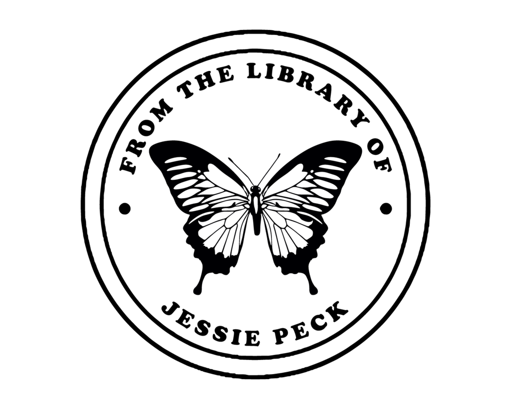 Personalized Book Self Ink Stamp - JB-Butterfly5
