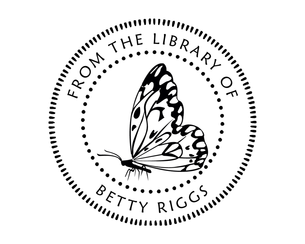 Personalized Book Wooden Handle Stamp - JB-Butterfly6