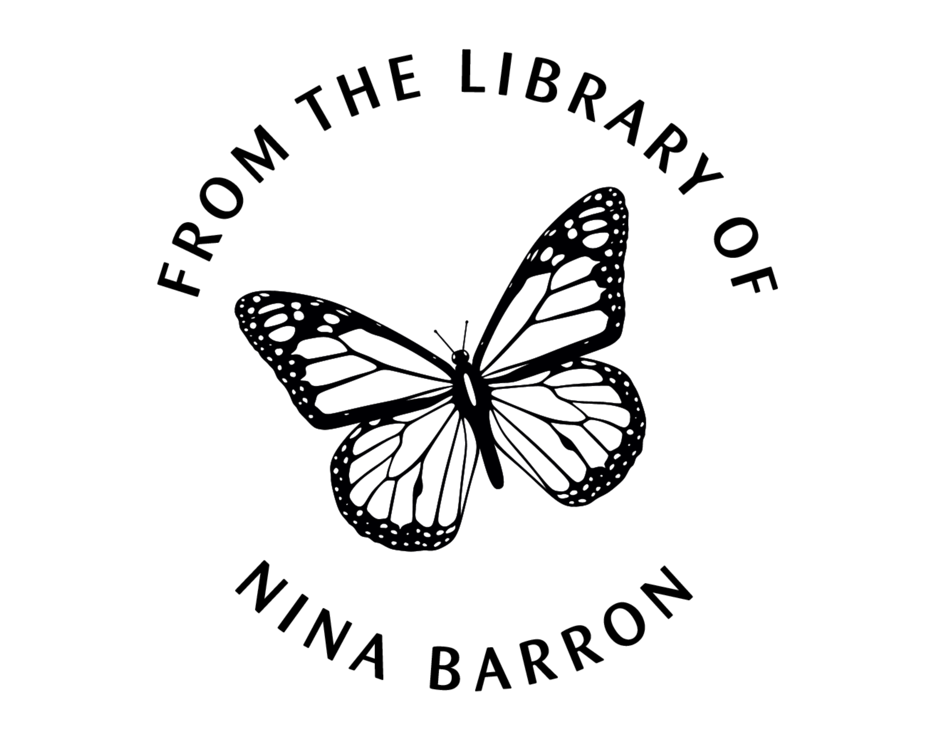 Personalized Book Wooden Handle Stamp - JB-Butterfly7