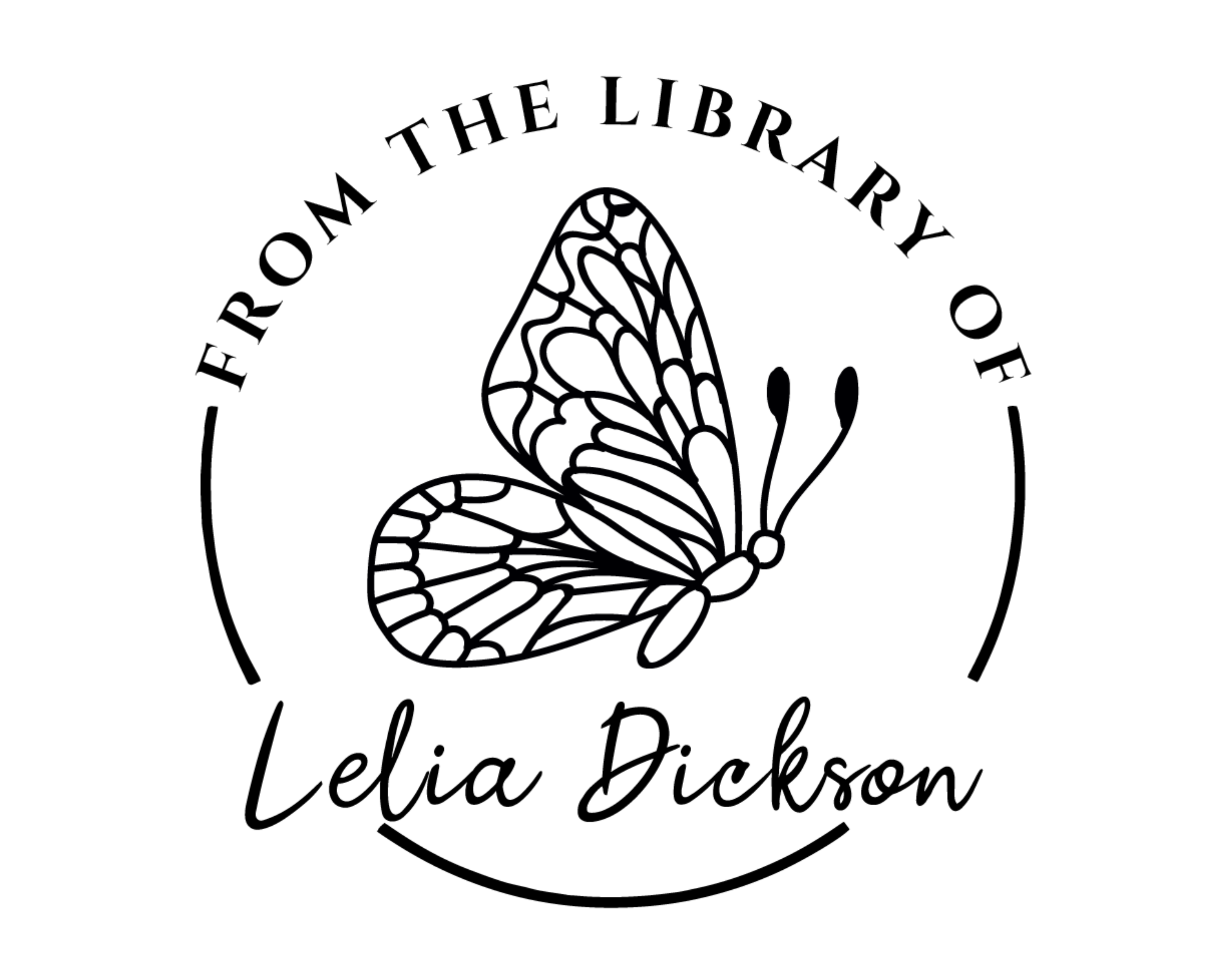 Personalized Book Self Ink Stamp - JB-Butterfly8