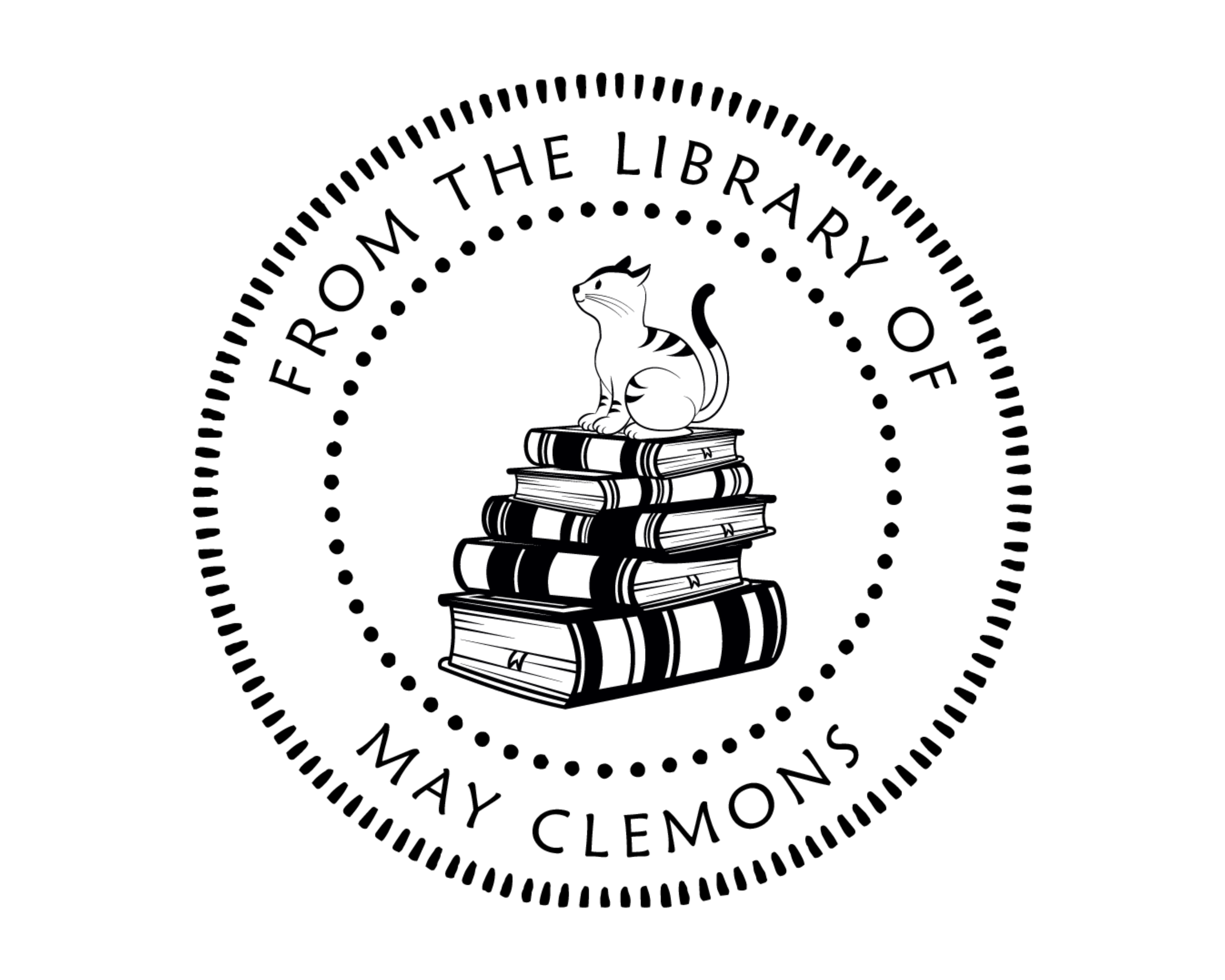 Personalized Book Self Ink Stamp - JB-Cat13