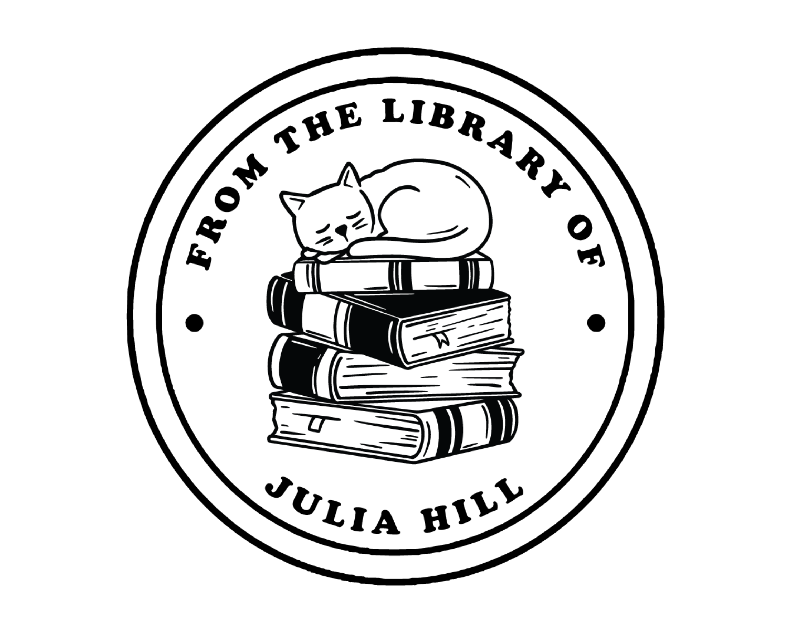 Personalized Book Self Ink Stamp - JB-Cat19