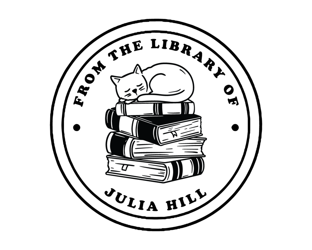 Personalized Book Wooden Handle Stamp - JB-Cat19