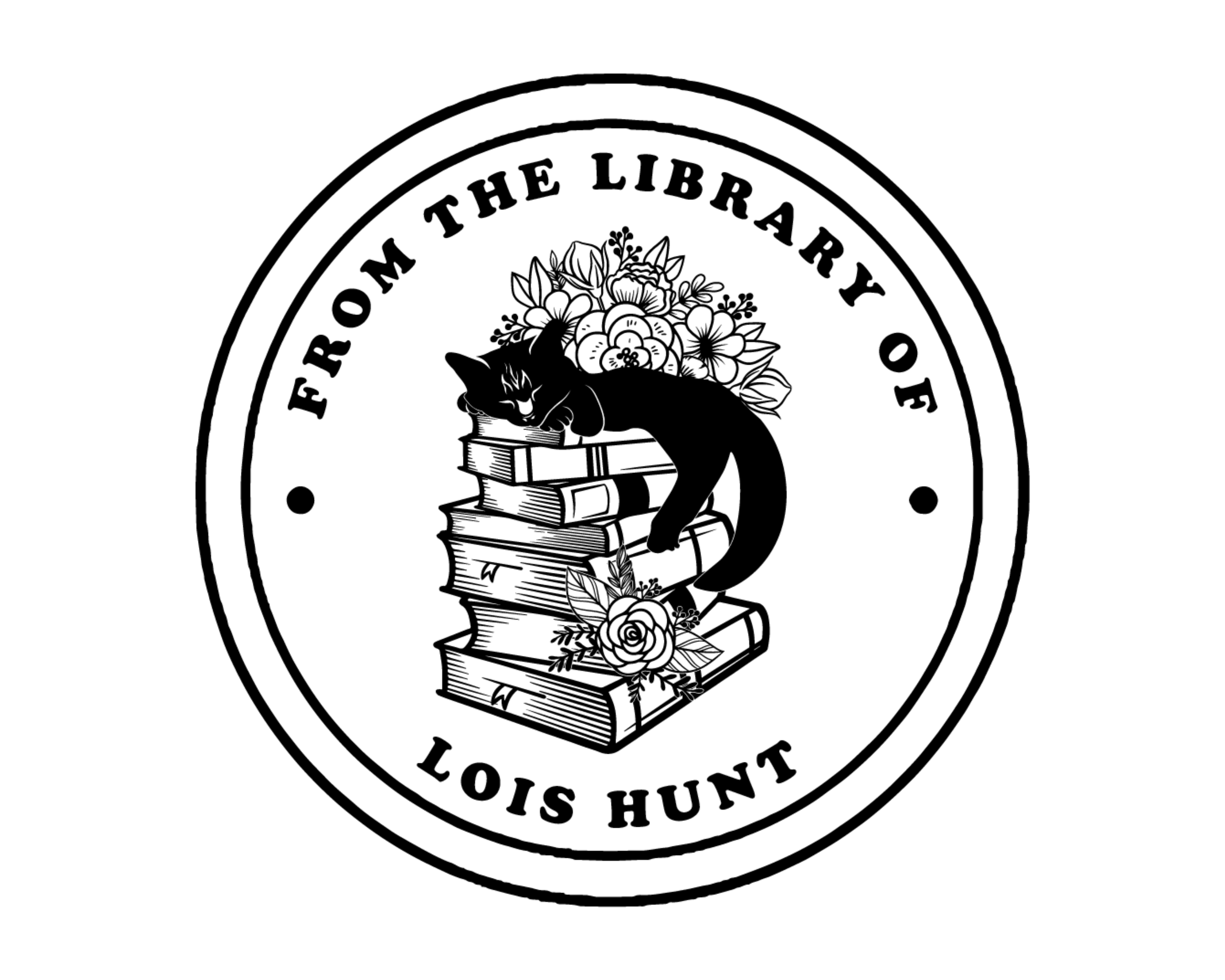 Personalized Book Wooden Handle Stamp - JB-Cat4